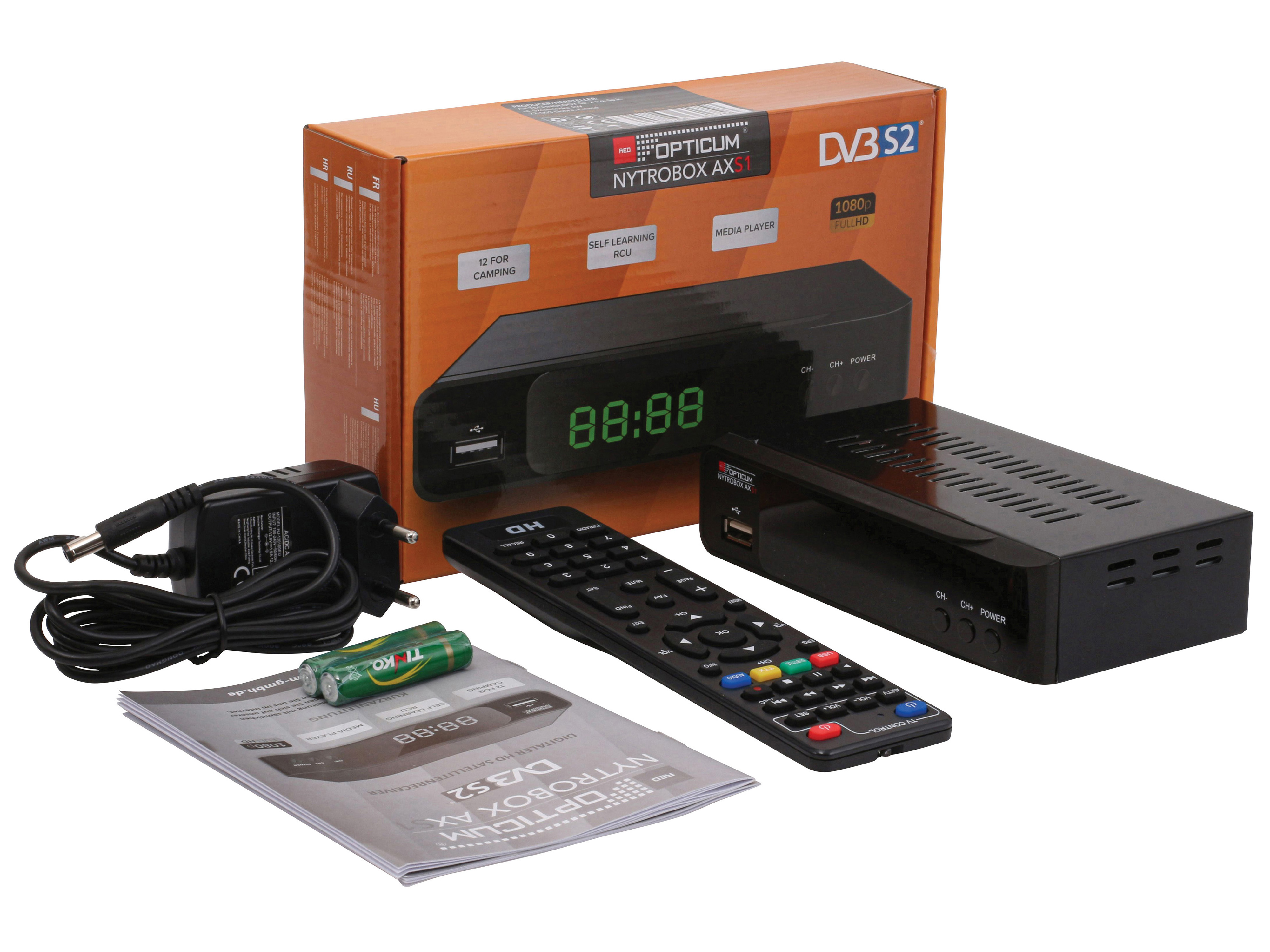 RED OPTICUM DVB-S HDTV Receiver NYTROBOX AXS1, mit PVR 