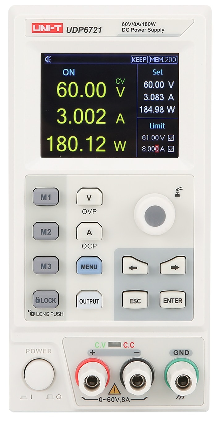 UNI-T Labornetzgerät UDP6720, 1-Kanal, programmierbar, 180 W