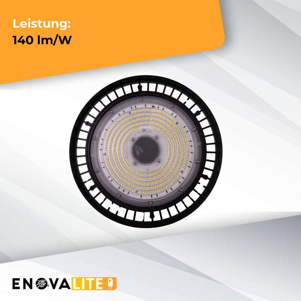 ENOVALITE LED-Highbay-Leuchte, UFO, EEK: D, 200W, 28000lm, 5500K, schwarz