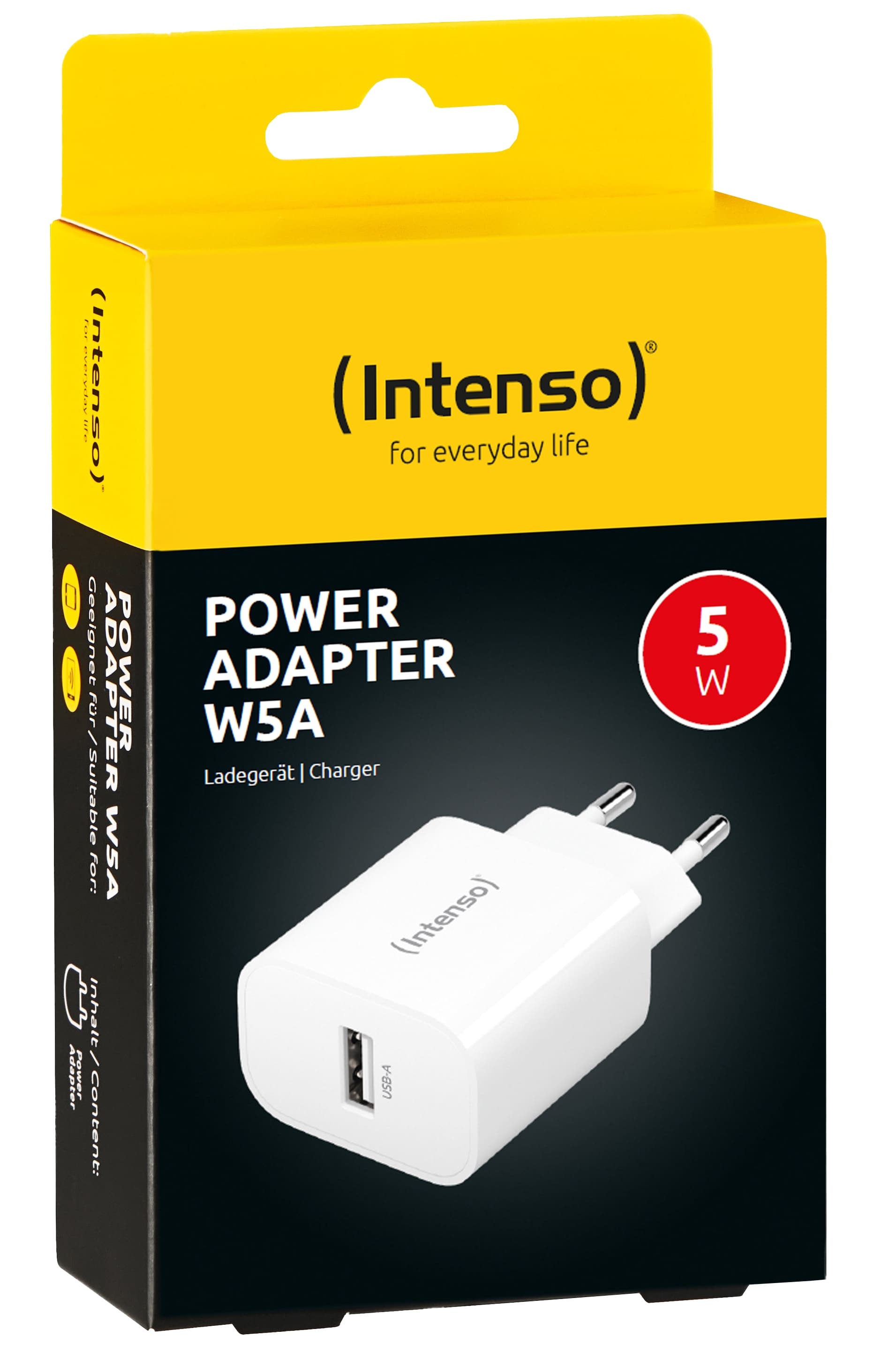 INTENSO USB-Ladegerät W5A, 1 x USB-A, 5 Watt