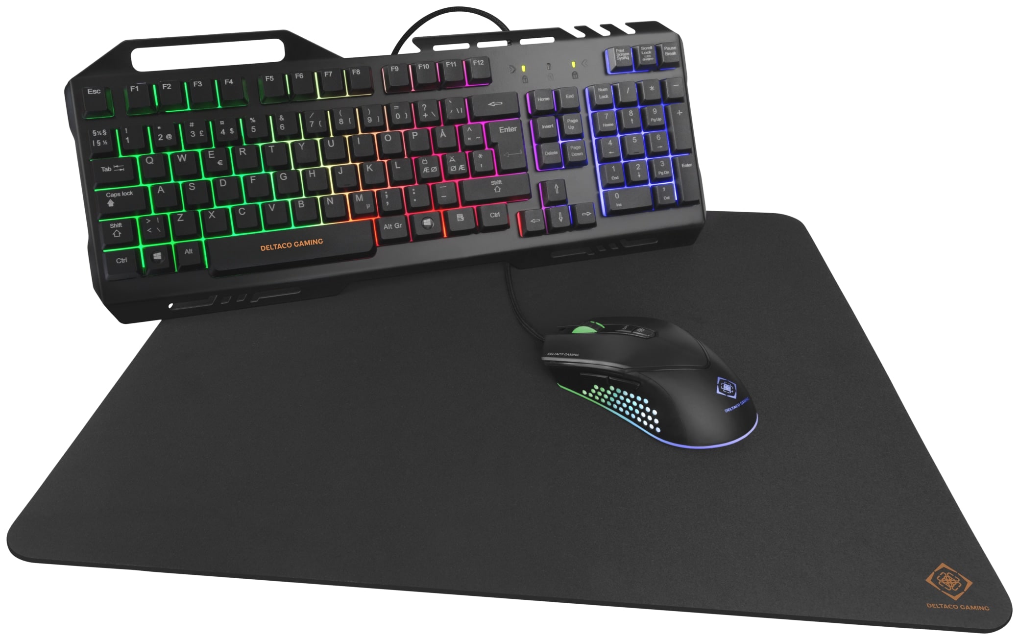 DELTACO GAMING 3 in 1 Gaming Kit mit Tastatur, Maus und Mauspad