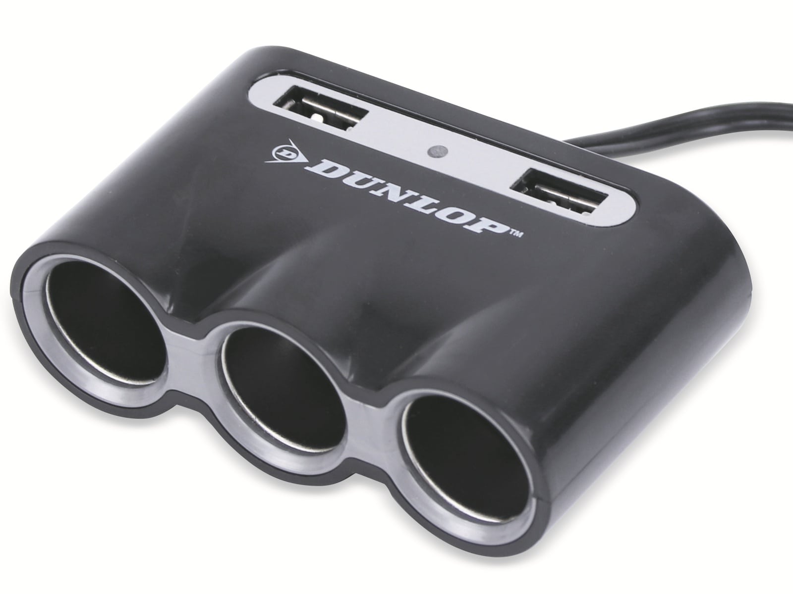 DUNLOP Zigarettenanzünder-Verteiler, 12/24V, 3-fach, 2xUSB-Port