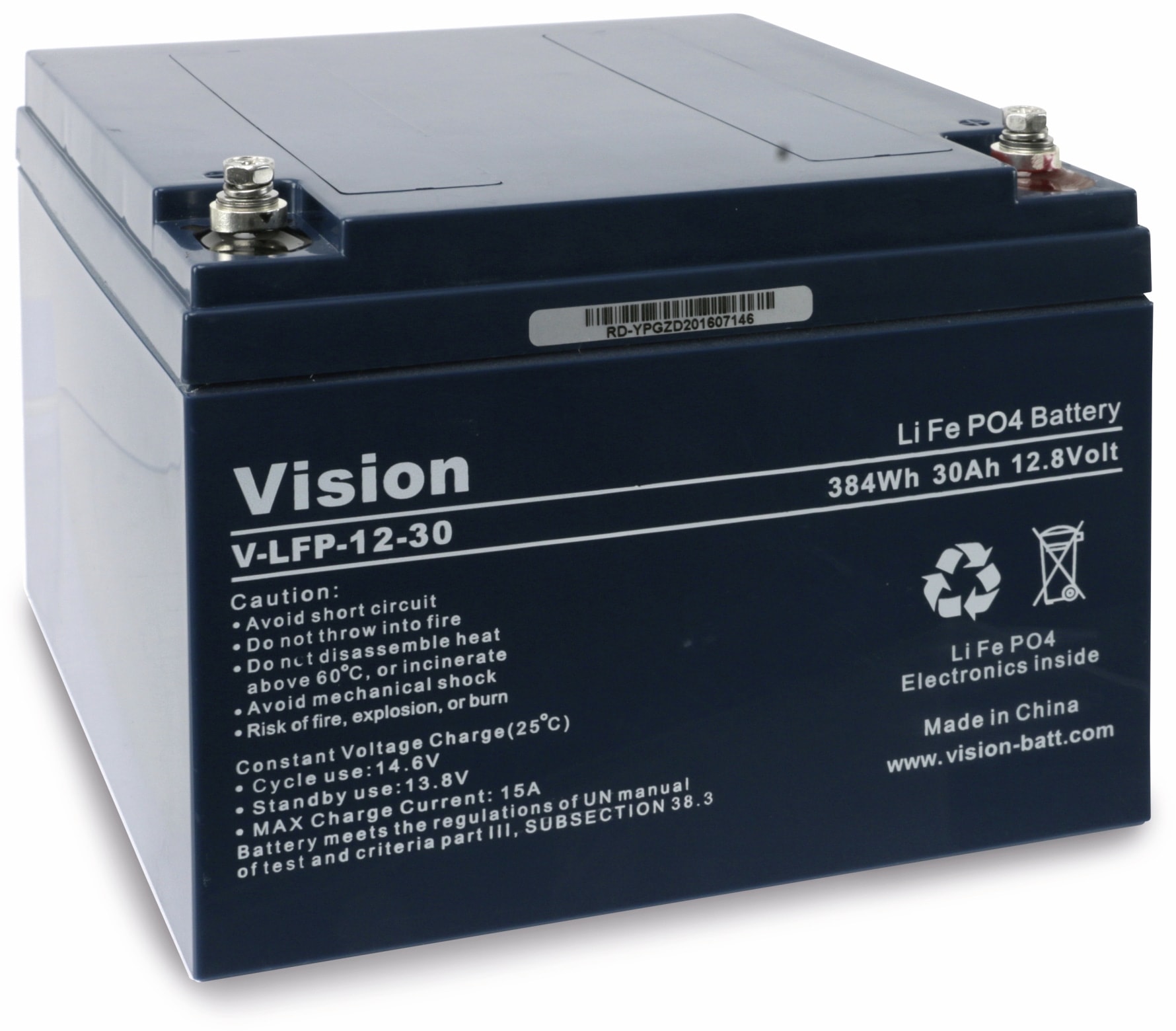 VISION LiFePO4 Akku LFP1230, 12V-/30 Ah