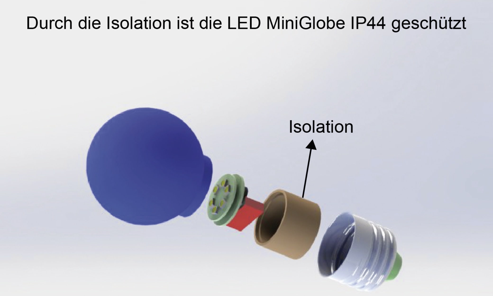 BLULAXA LED-Lampe E27, 1 W, IP44, grün