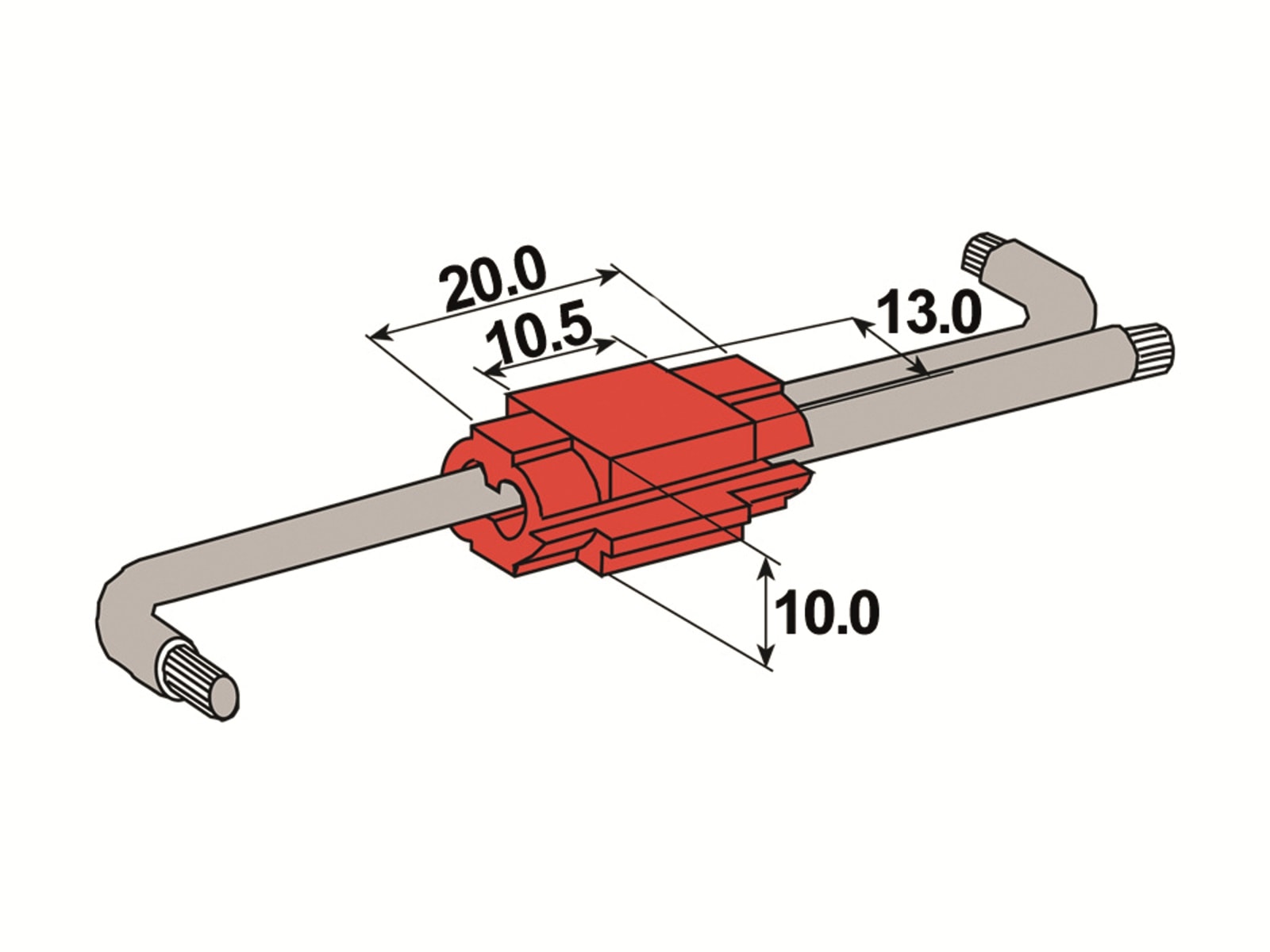 VOGT Schnellverbinder, Abzweigklemmen, 3924, rot, 0,3 mm²-1,0 mm², 600 V, 100 Stück