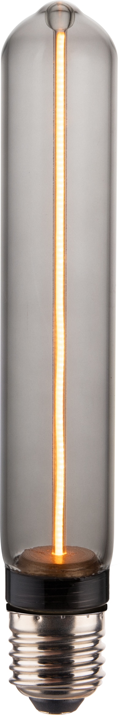 LUXULA LED-Filament-Lampe, Tube Line Smoke, E27, 2W, 40lm, 1800K