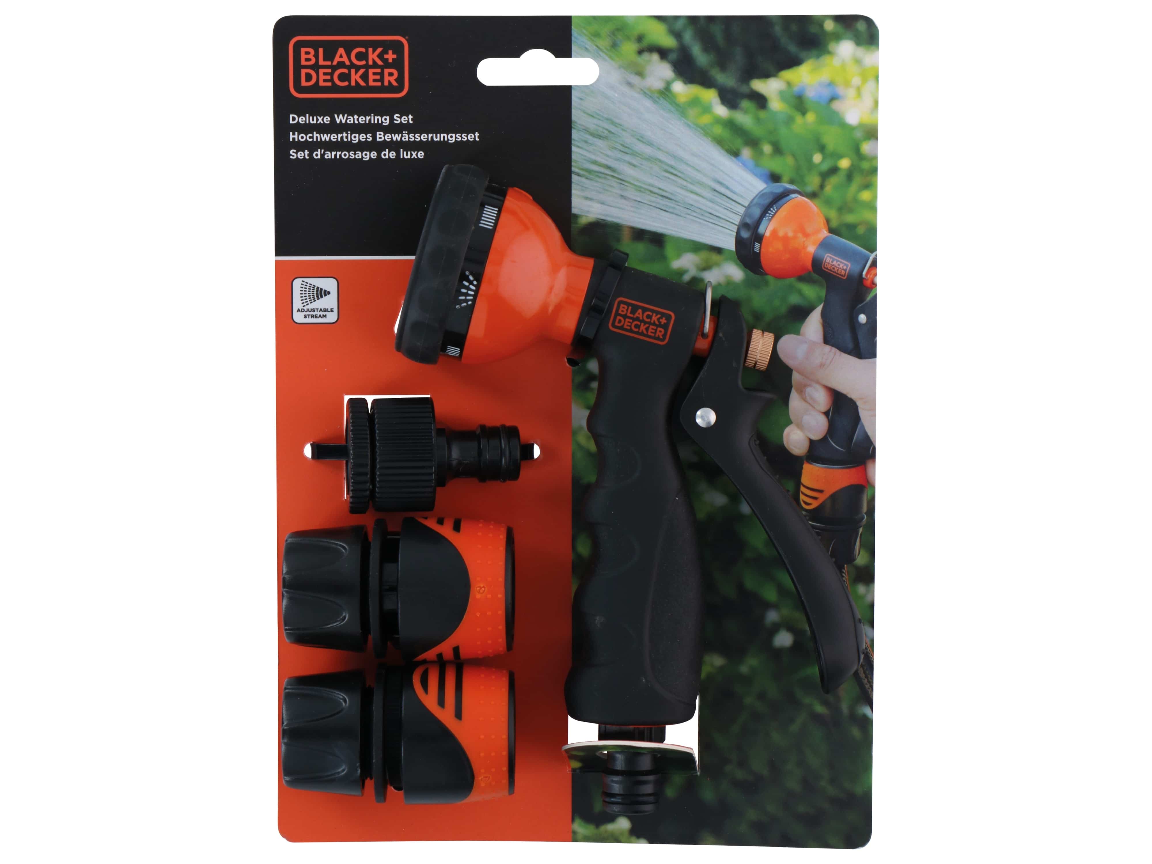 BLACK & DECKER Gartensprüher-Set, 4-teilig, 7 Funktionen