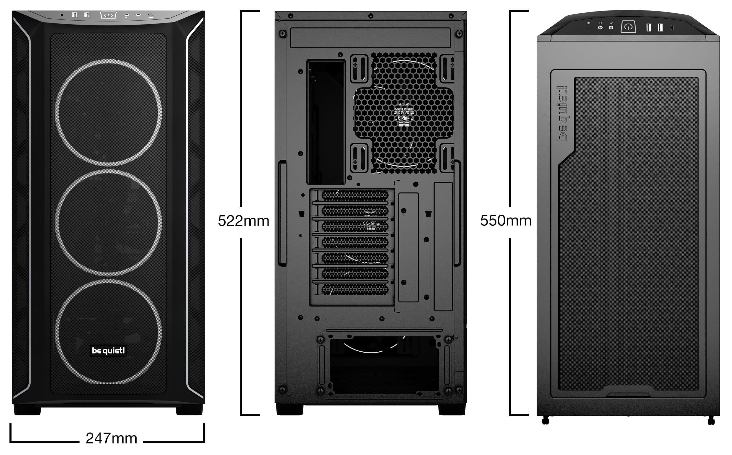 BE QUIET! Midi Tower Shadow Base 800 FX black