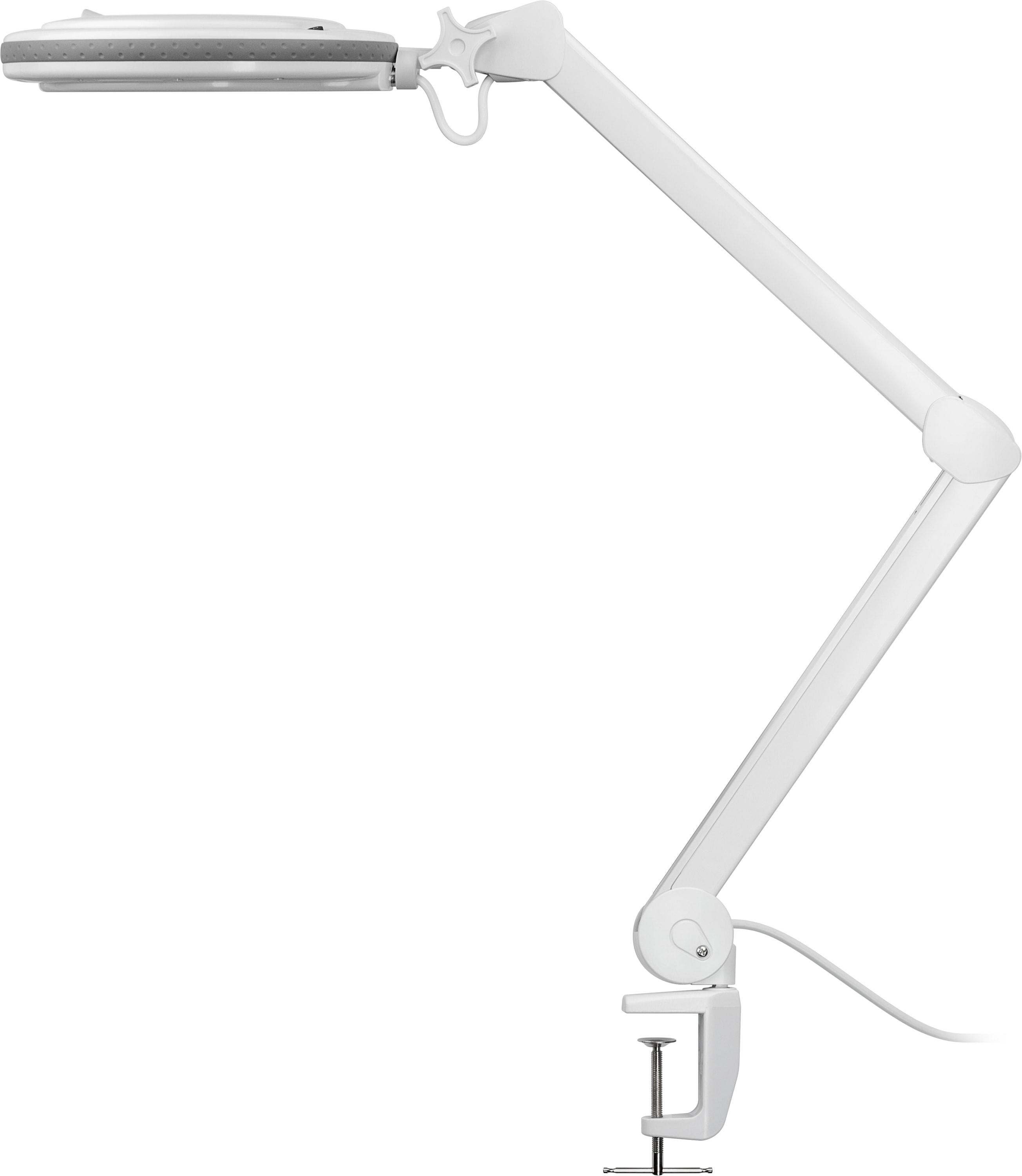 GOOBAY LED-Klemm-Lupenleuchte, 9 W, 730 lm, Kristallglas, dimmbar, weiß