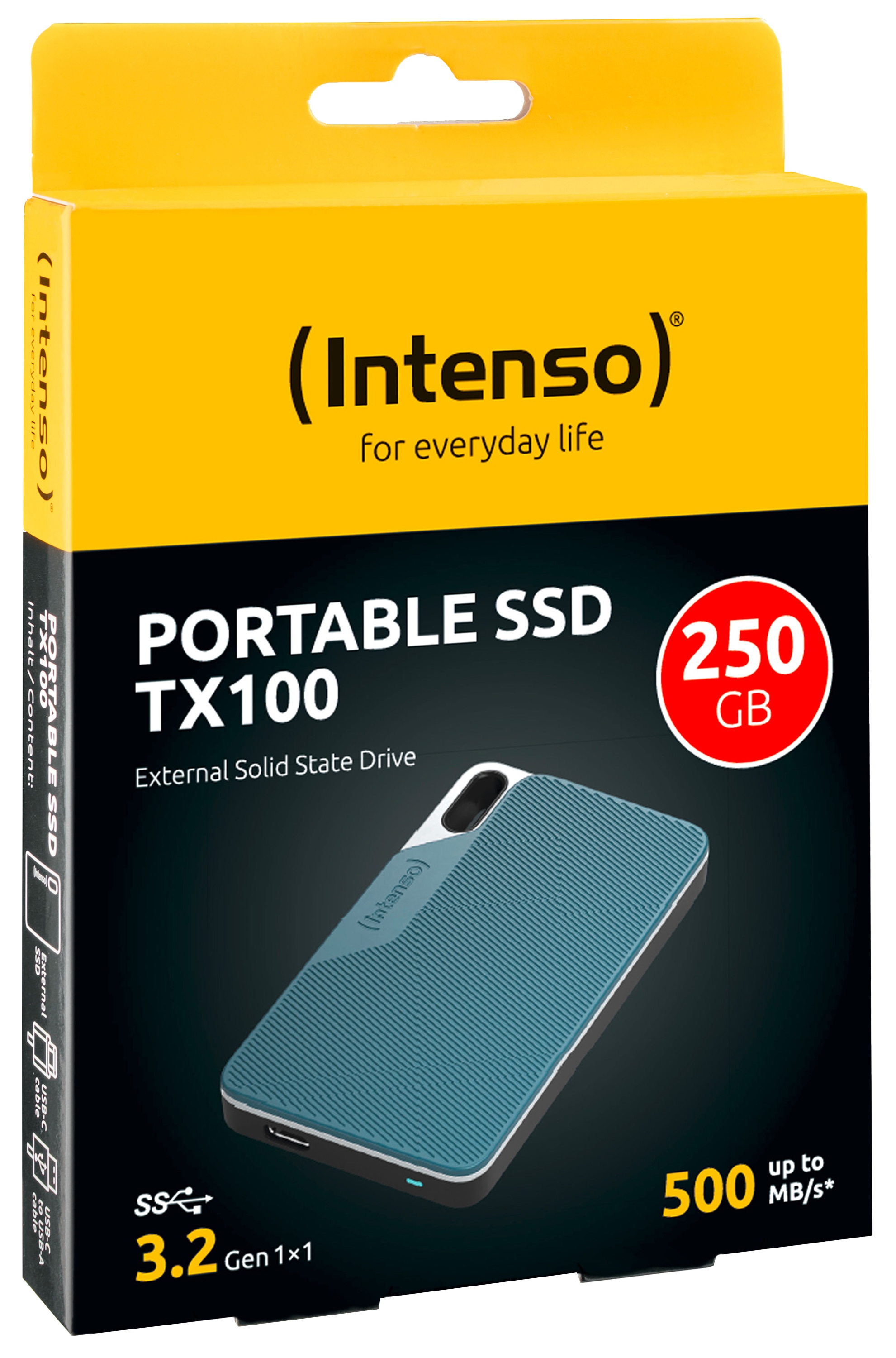 INTENSO USB 3.2-SSD TX100 250GB