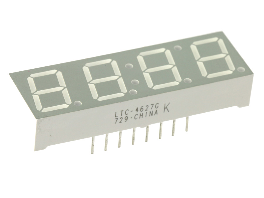 LiteOn LED-Anzeige LTC-4627G, 4 Digit, grün