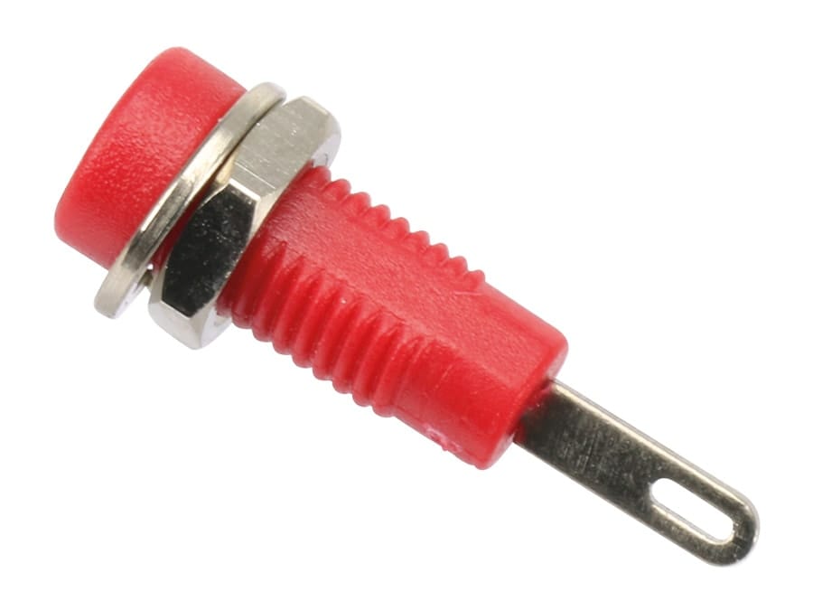 Zwerg-Einbaubuchse 2 mm, rot