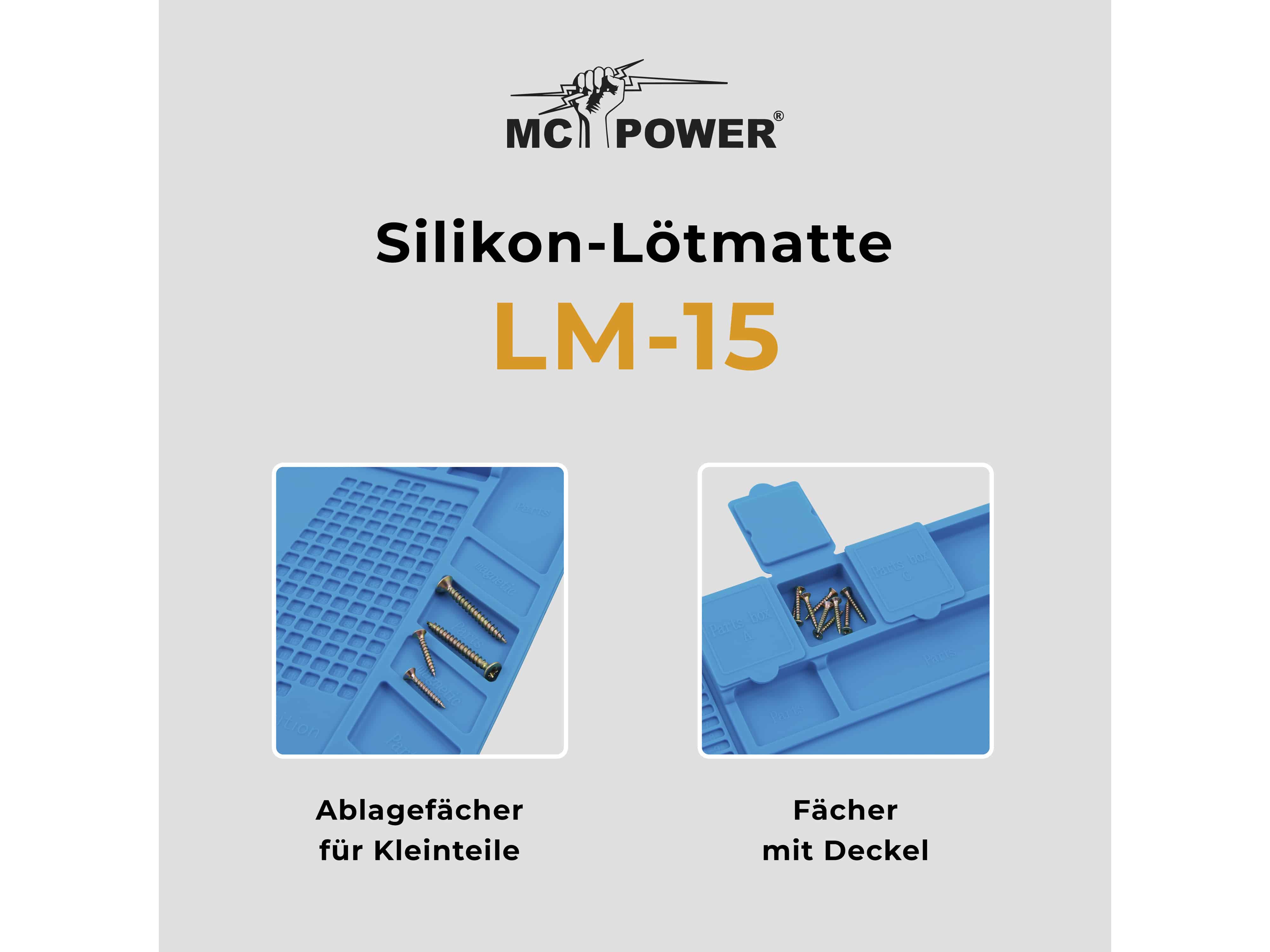 MCPOWER Silikon-Lötmatte, LM-15, 39x27 cm