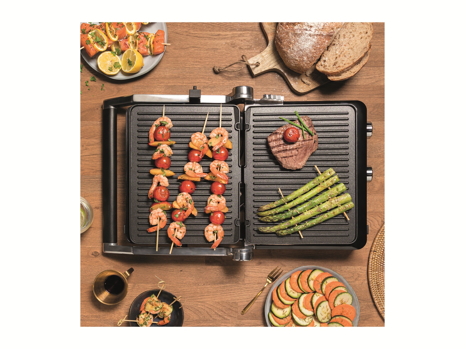 PRINCESS Kontaktgrill 117310 Grillmeister Pro, 2000 W