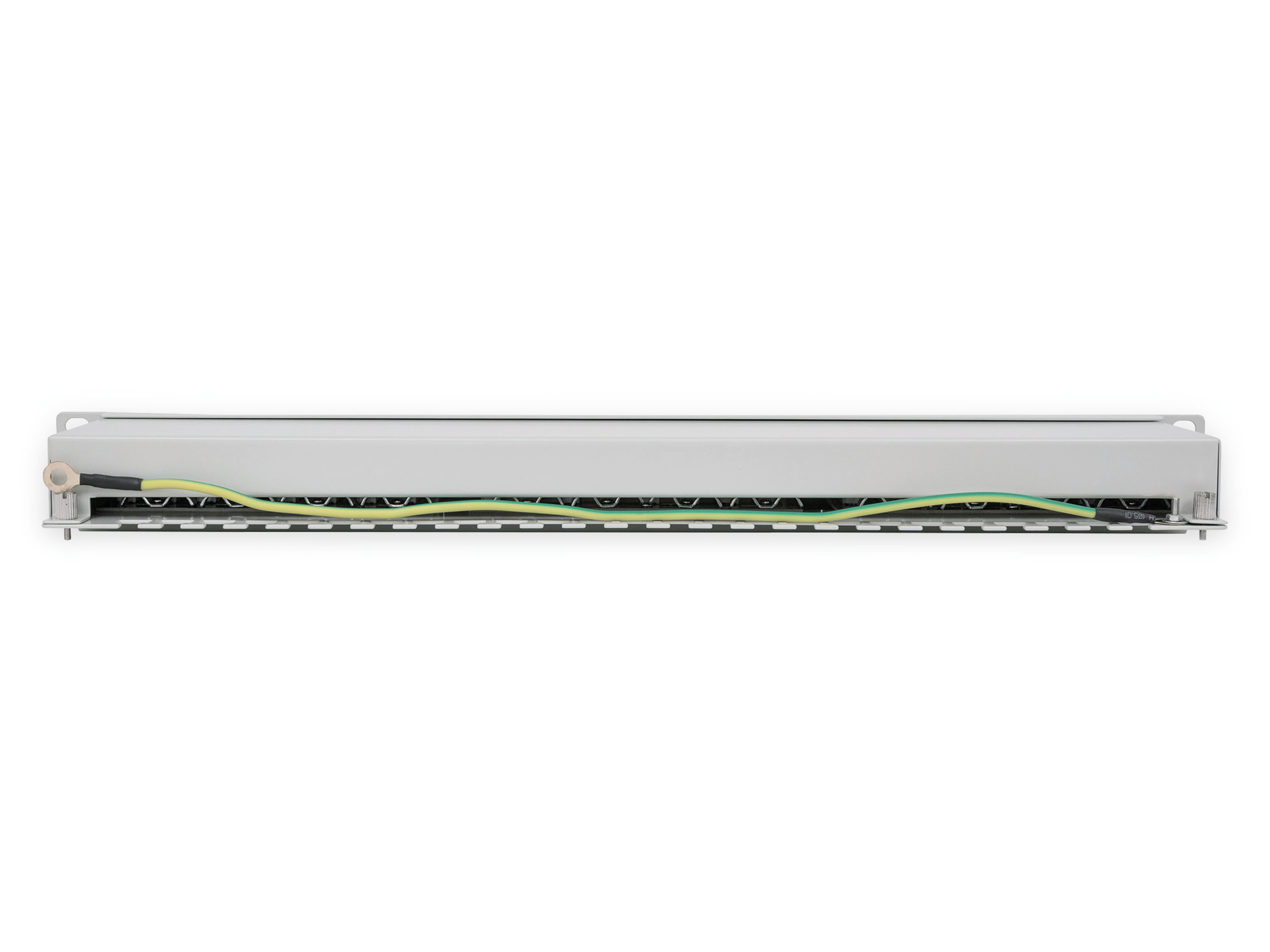 INTELLINET Cat6a Patchpanel, 19", 24-Port, geschirmt, FTP, 1 HE, grau