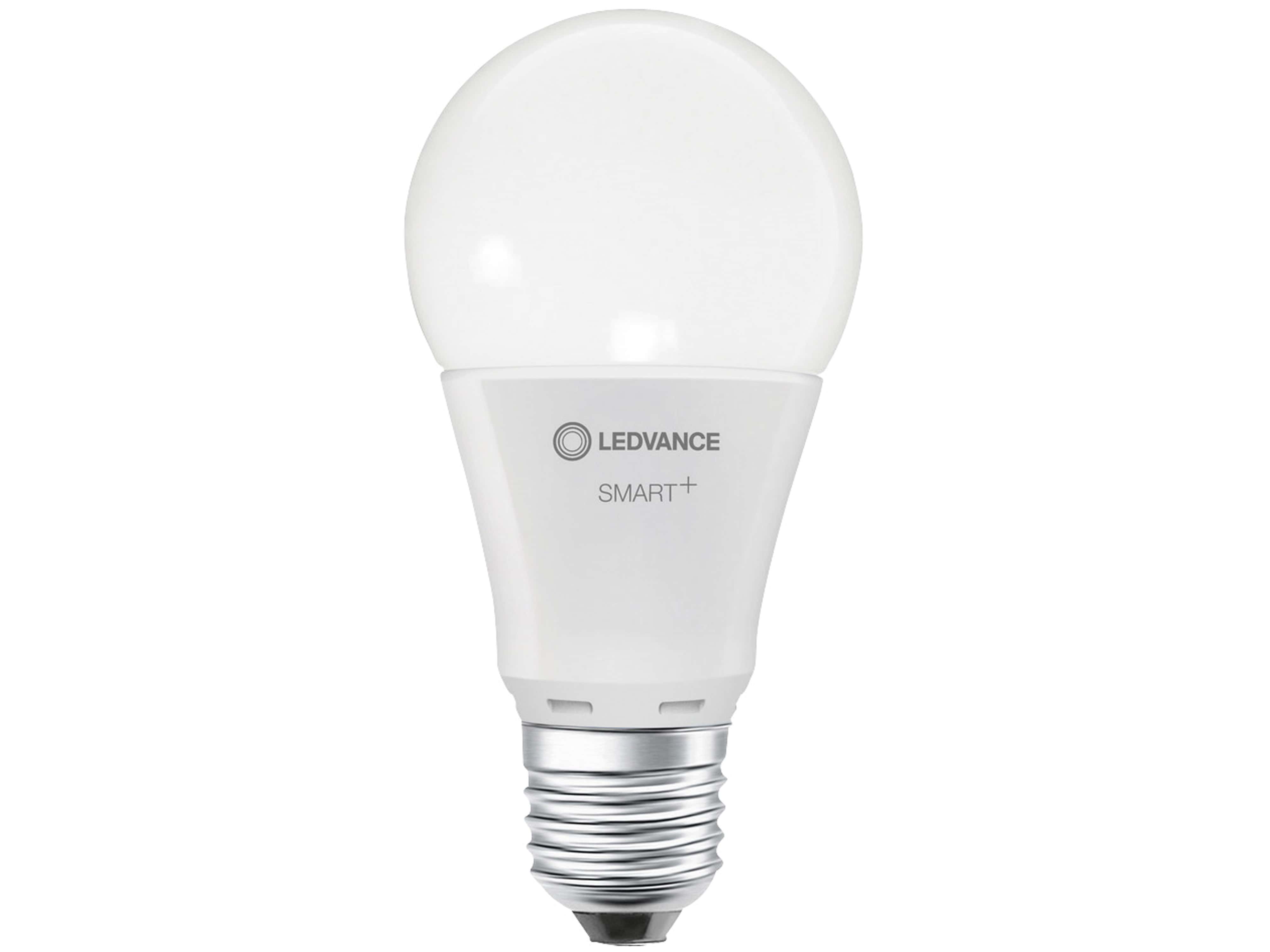 LEDVANCE LED-Lampe SMART+ WiFi Classic, A60, E27, EEK: F, 9 W, 806 lm, 2700 K, Smart