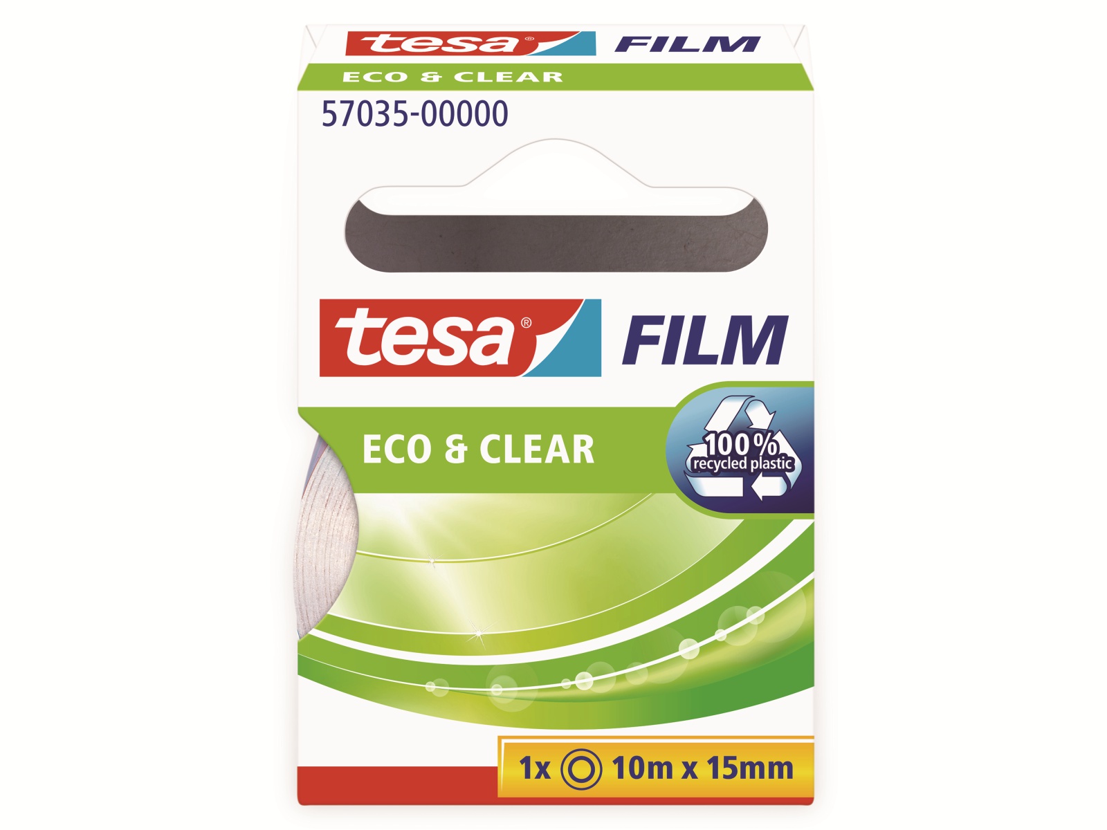 TESA film® eco&clear, 1 Rolle, 10m:15mm, 57035-00000-01