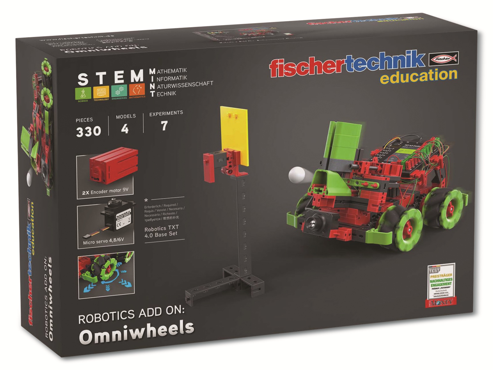 FISCHERTECHNIK Education, 559898, ROBOTICS Add On: Omniwheels