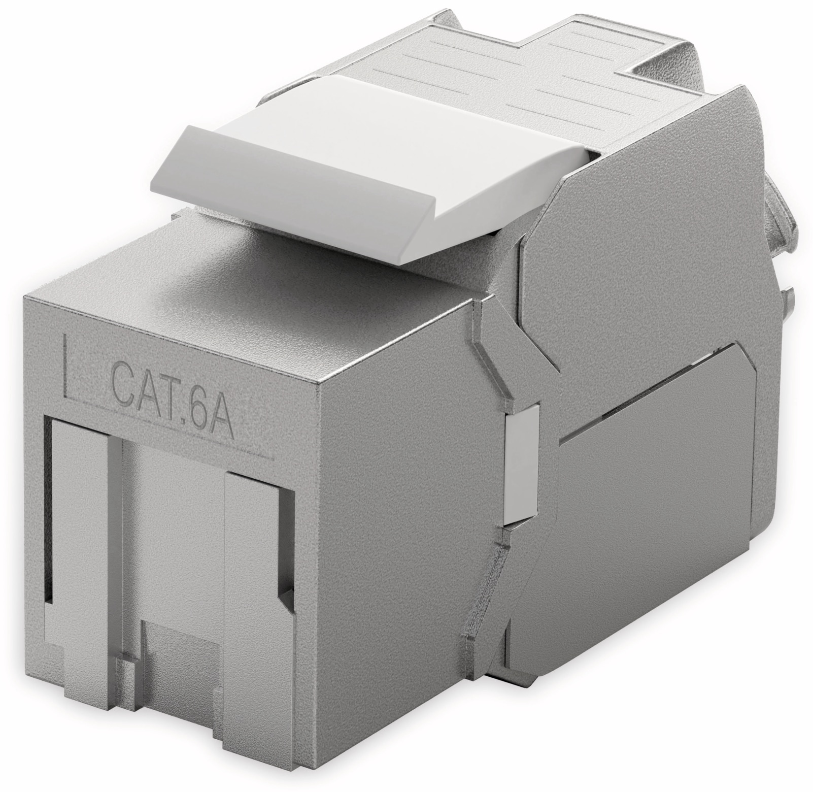 GOOBAY Einbau-Modul 66463, CAT.6a, STP, Slimeline, Verschluss silber