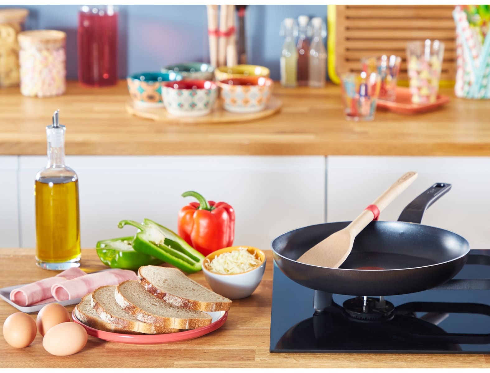 TEFAL Pfannen-Set Easy Cook & Clean, Set mit 20 cm und 28 cm, Titanium, Antihaftversiegelung 