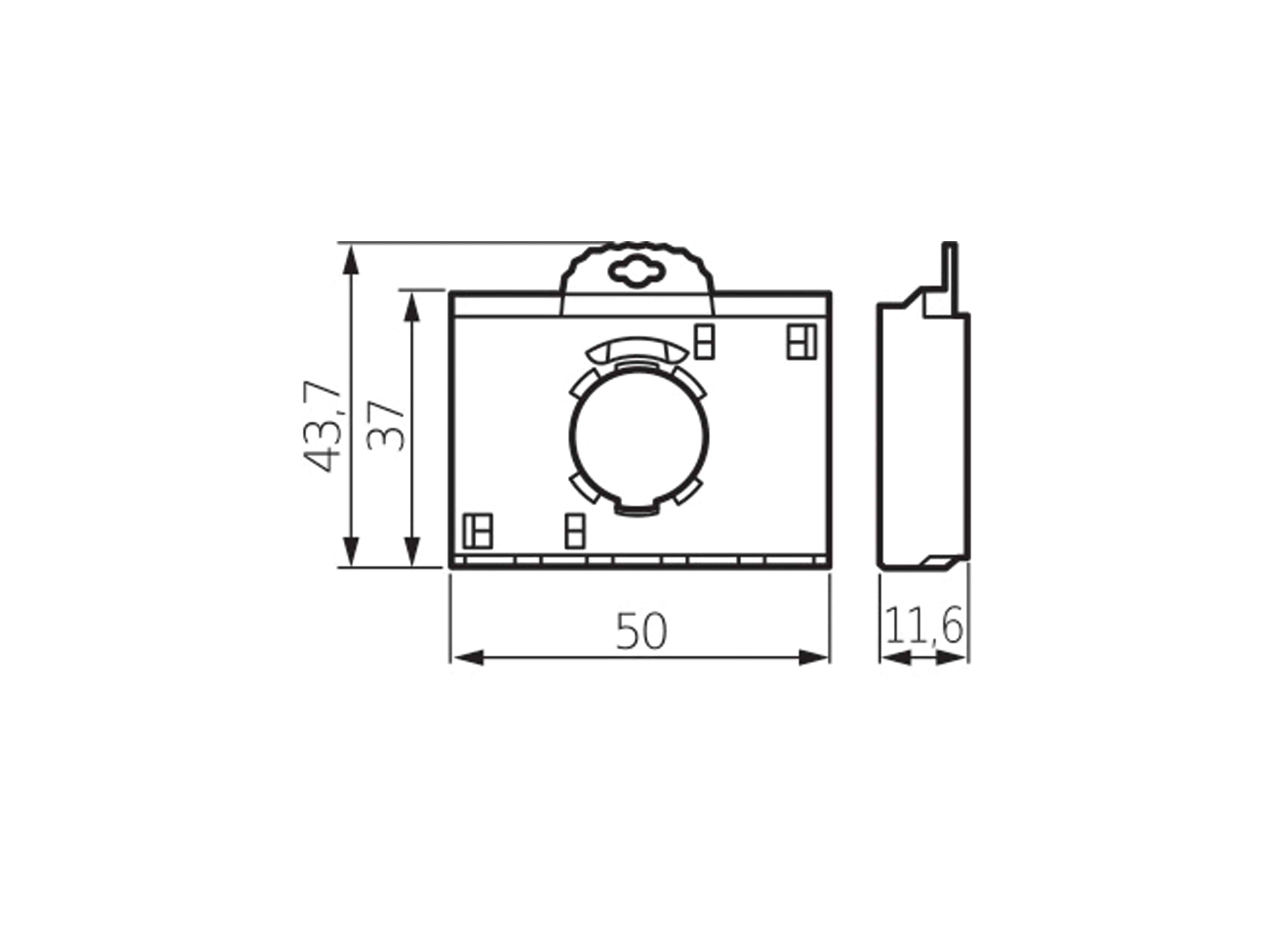 BACO Befehls- und Meldegeräte, 335E, Adapter zur Montage von 5 Elementen, für 22 mm