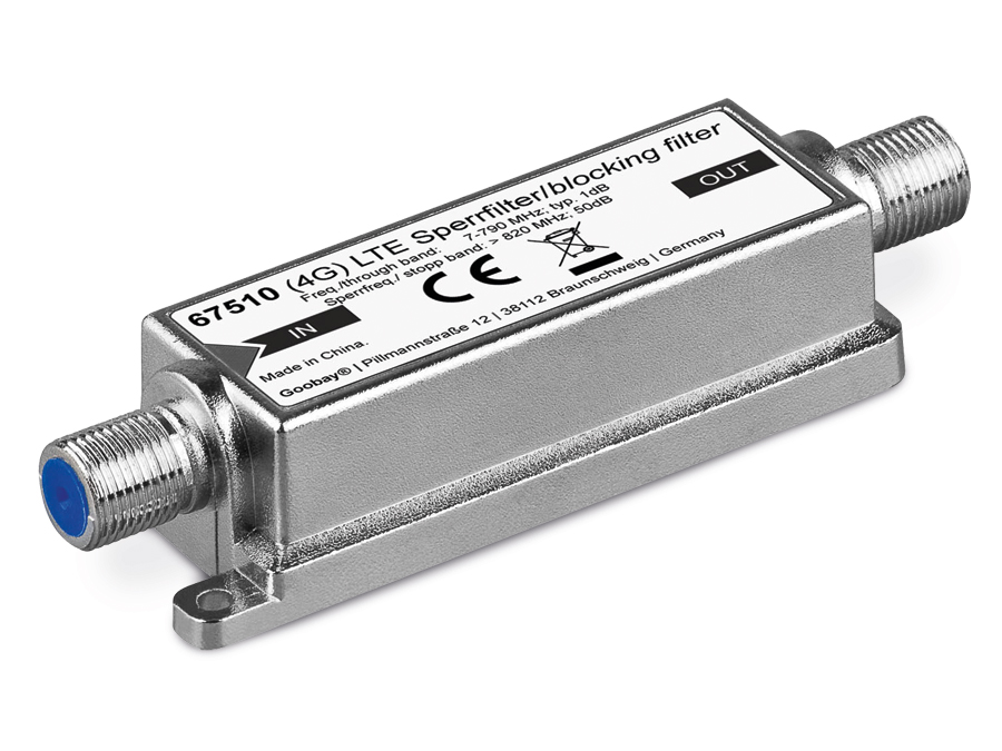 GOOBAY LTE(4G)-Sperrfilter für DVB-T, 2x F-Kupplung