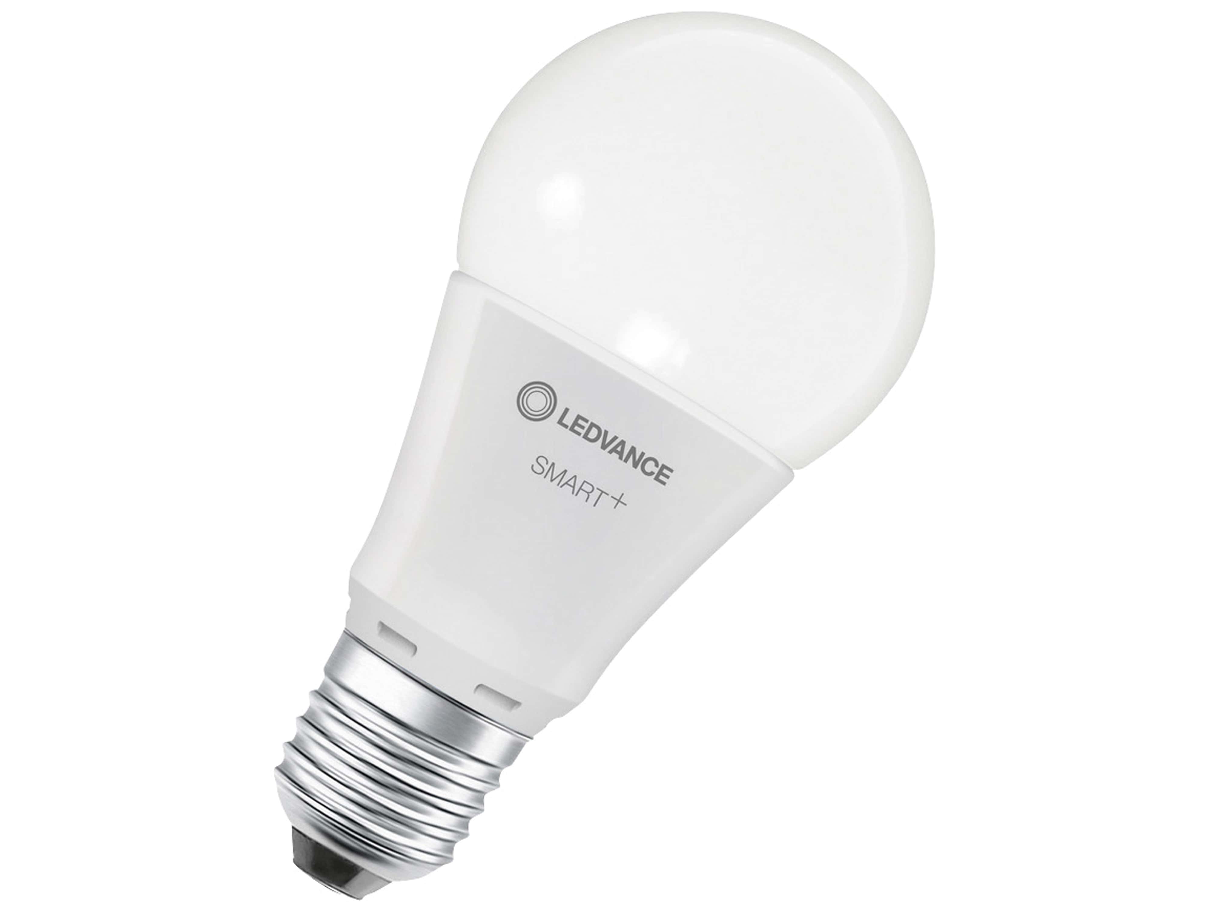 LEDVANCE LED-Lampe SMART+ WiFi Classic, A60, E27, EEK: F, 9 W, 806 lm, 2700…6500 K, Smart