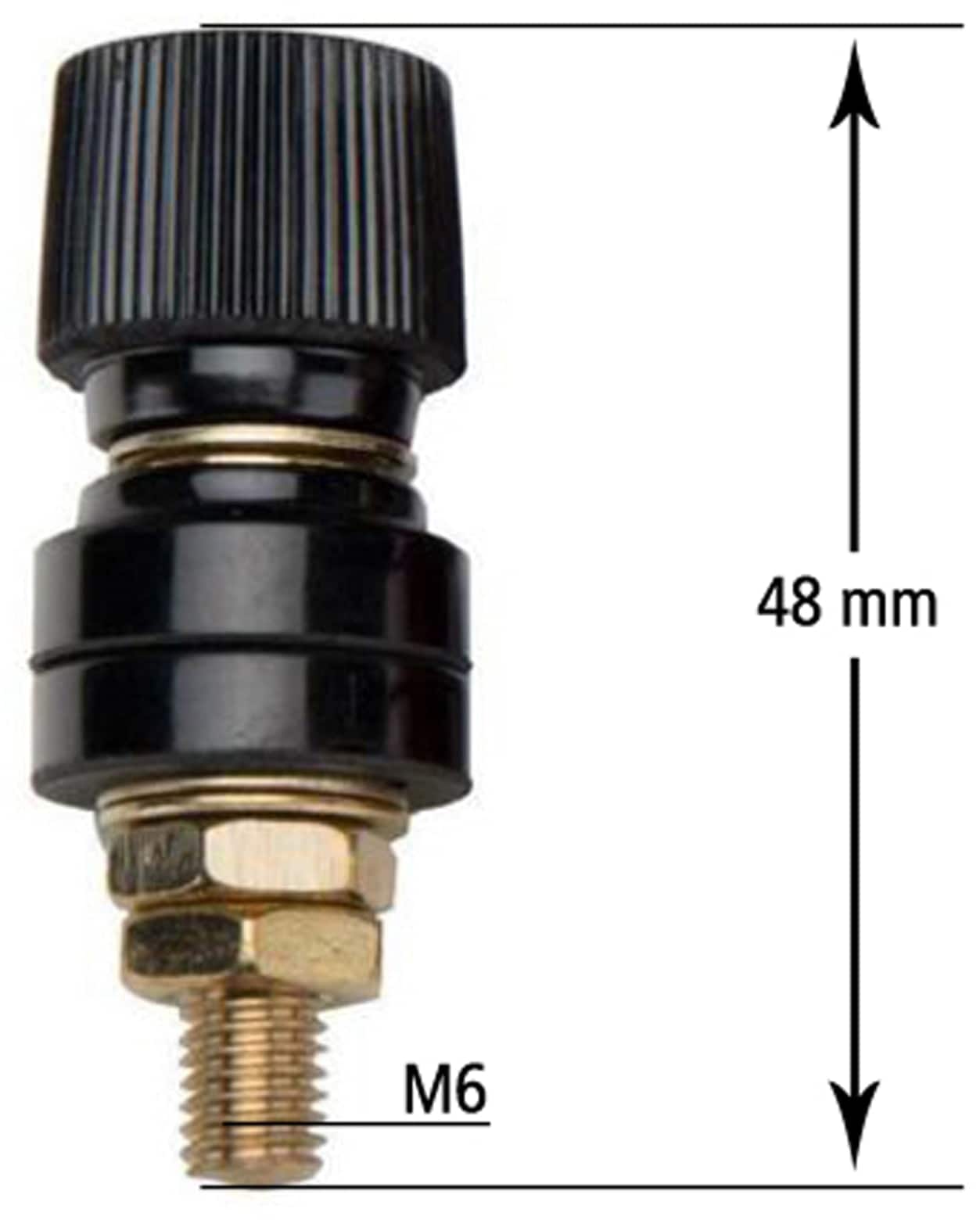 Polklemme, M8, 100 A, schwarz