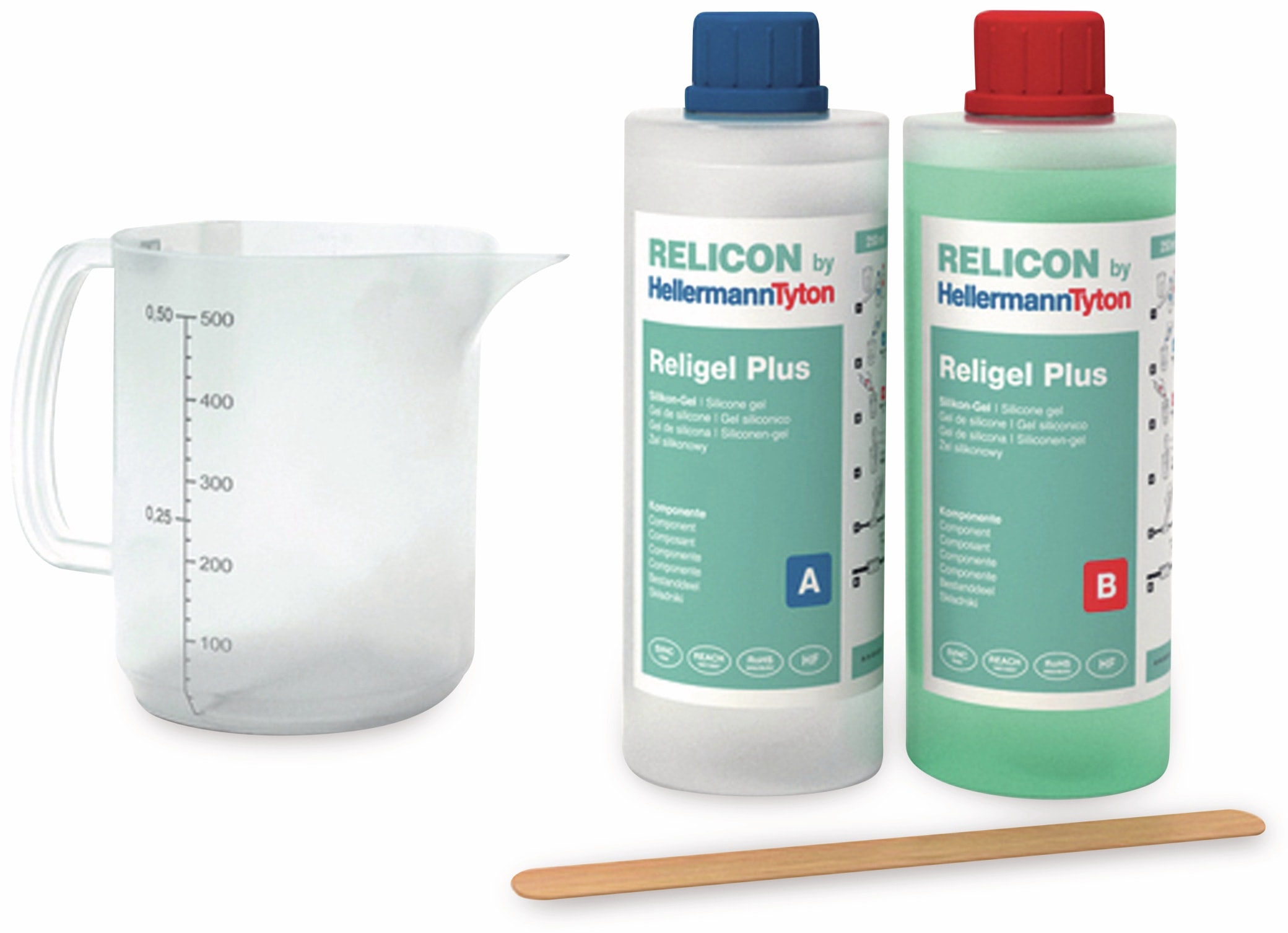 HELLERMANNTYTON 2-Komponenten-Silikongel, 435-00756, 500 ml