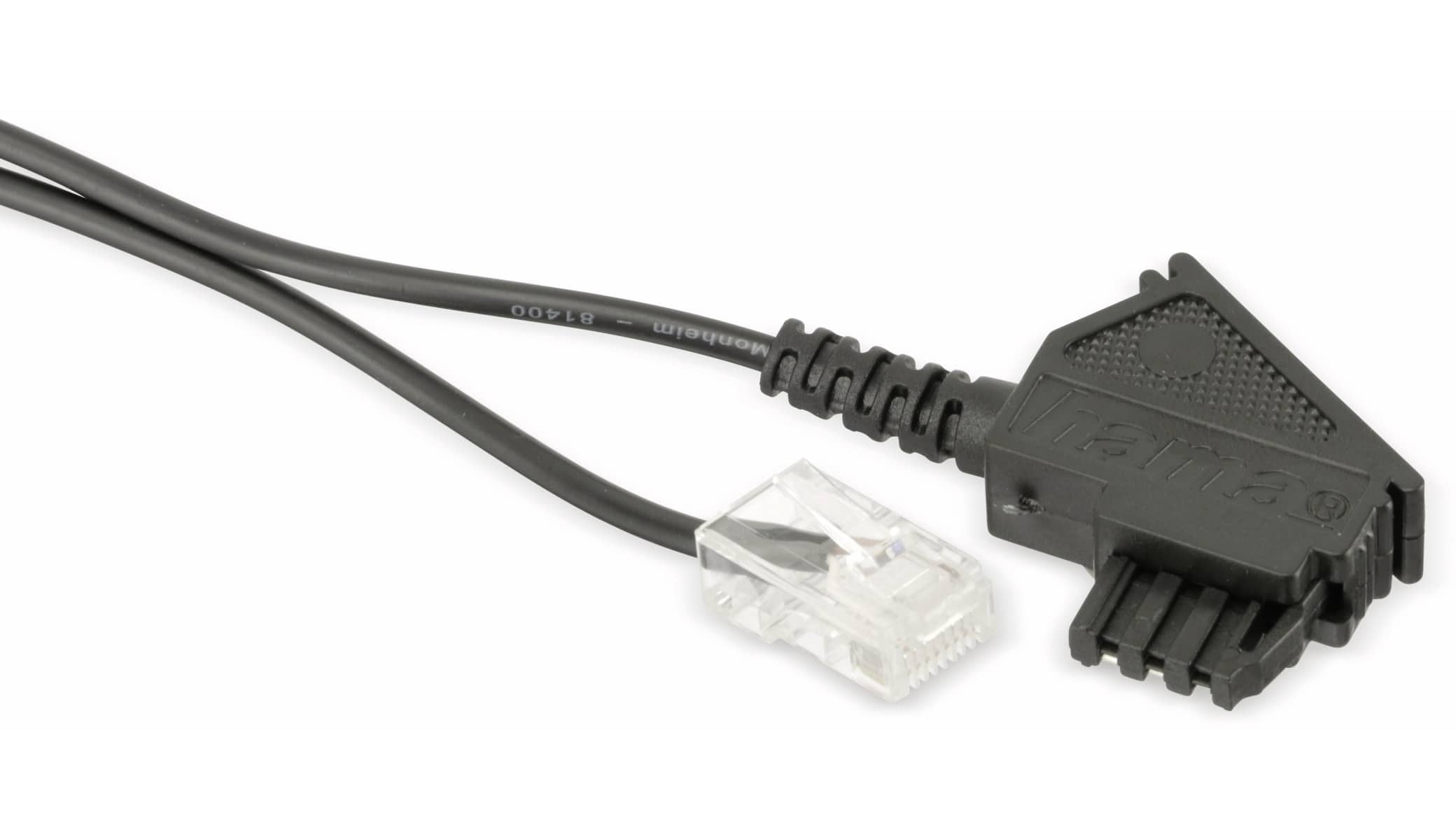 S-IMPULS DSL-Anschlusskabel TAE-F auf RJ45 8P2C, schwarz, 10 m