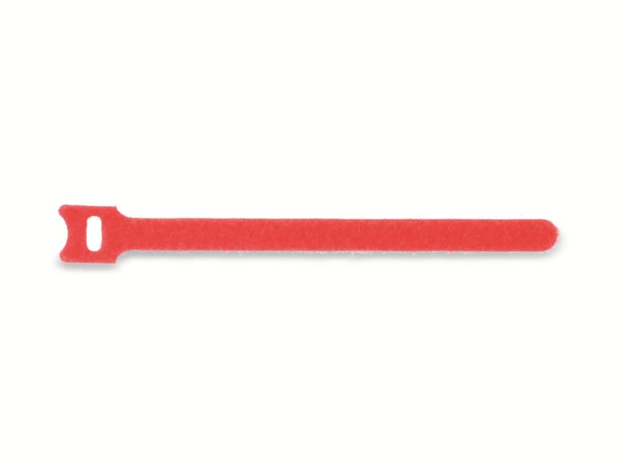 DAYTOOLS Kabelbinder, 180x12 mm, Klettverschluss, rot, 10 Stück