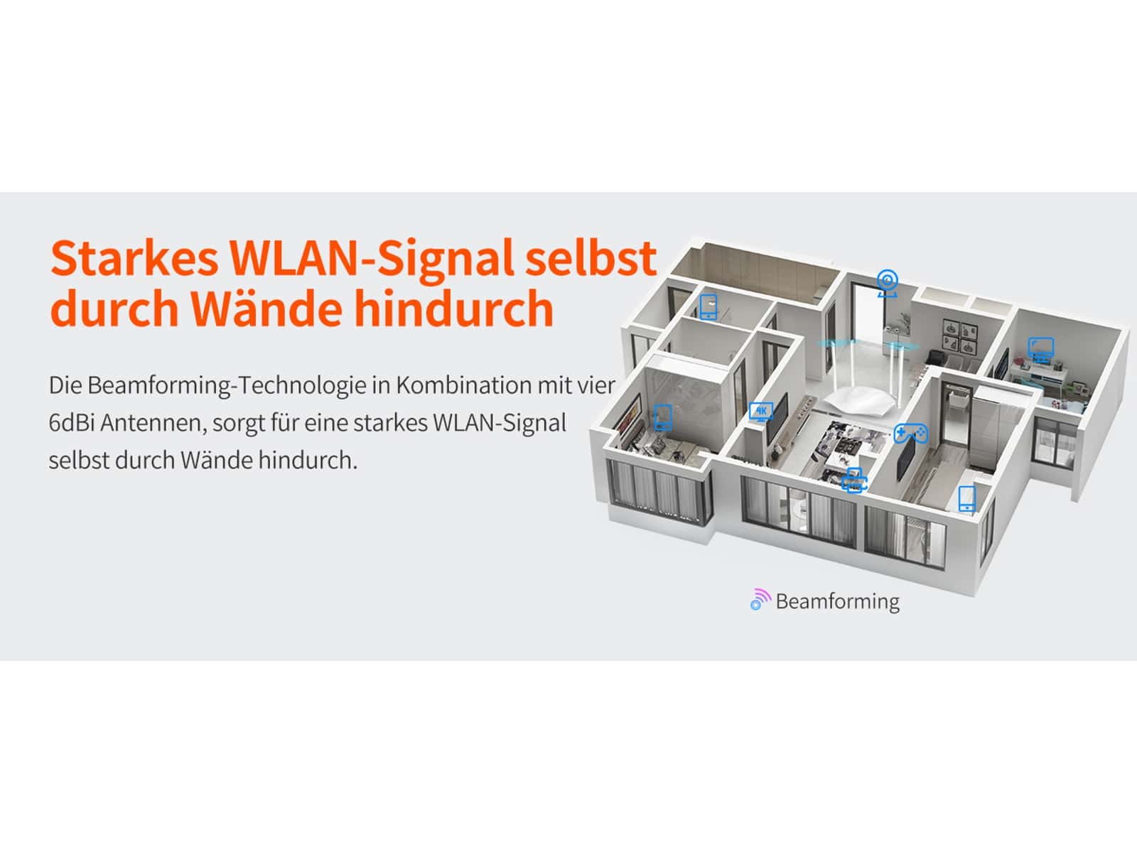 TENDA WLAN-Router TX3, AX1800, Dual-Band