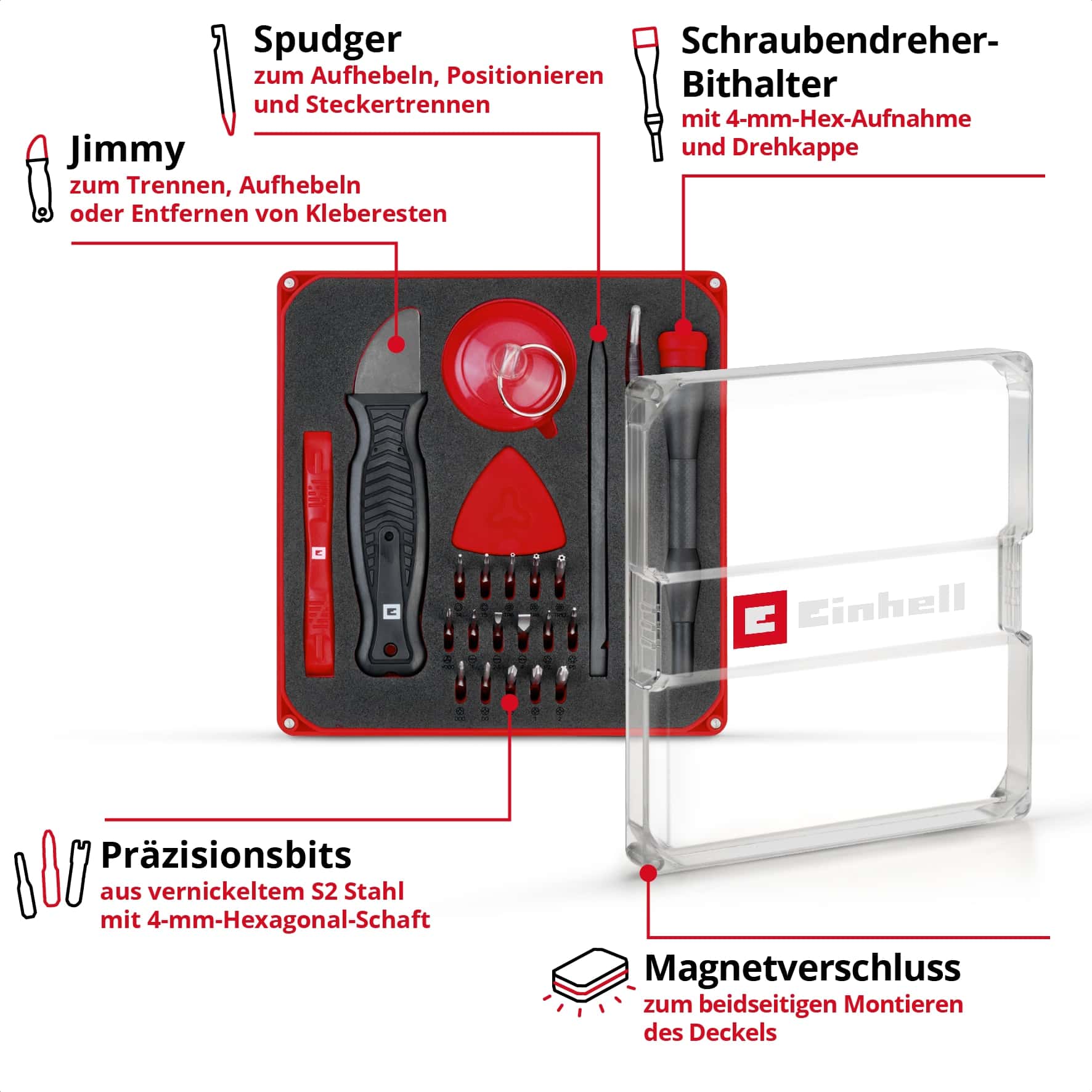 EINHELL Präzisionsbit-Set, 115020, 28-teilig