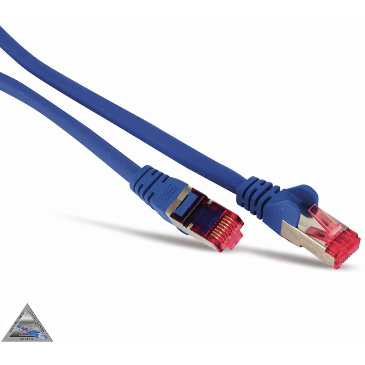 S-IMPULS CAT.6a Patchkabel, halogenfrei, GHMT zertifiziert, 1 m, blau