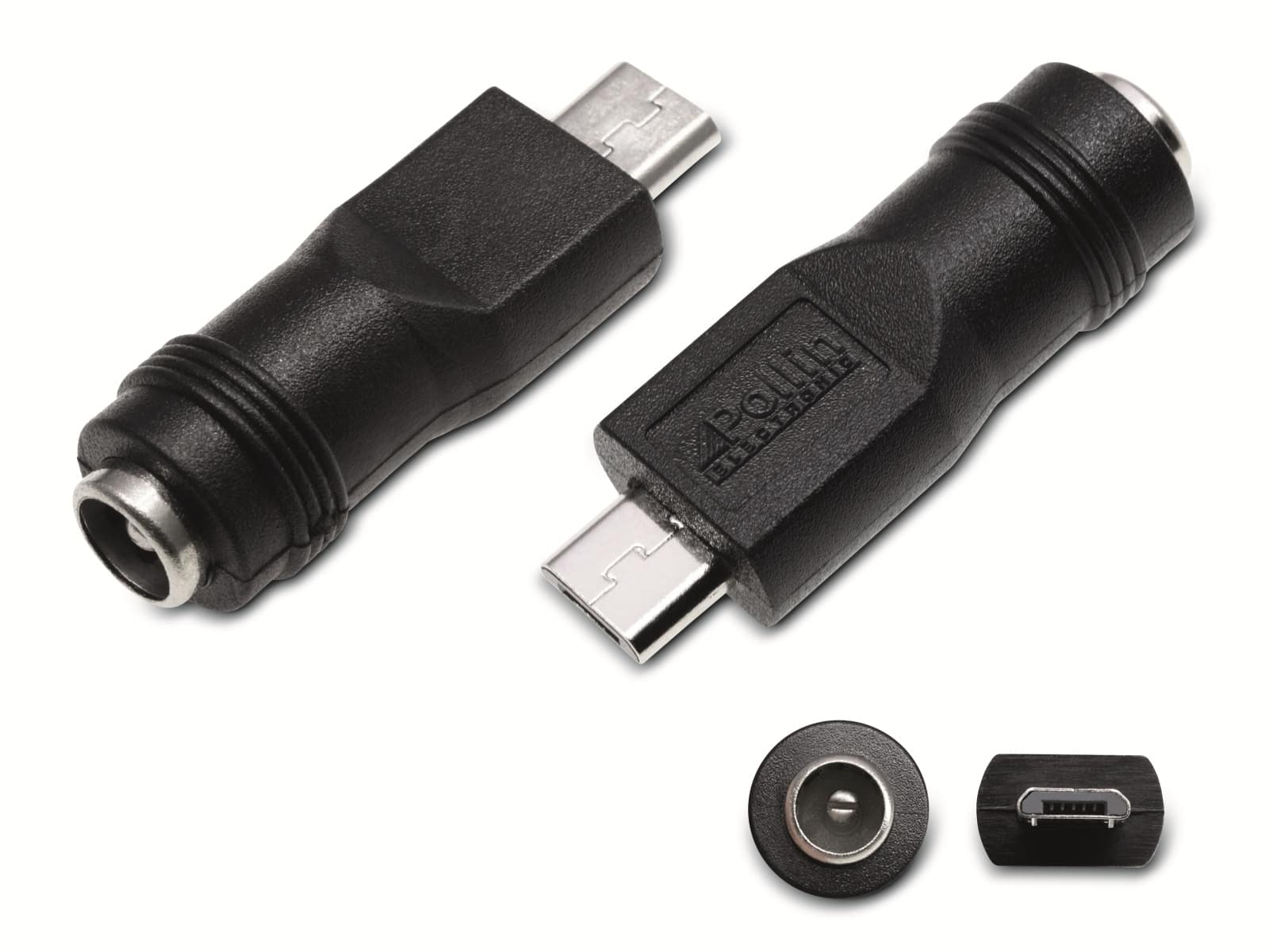 Hohlsteckeradapter, 5,5/2,1 Hohlkupplung auf Micro-USB-Stecker