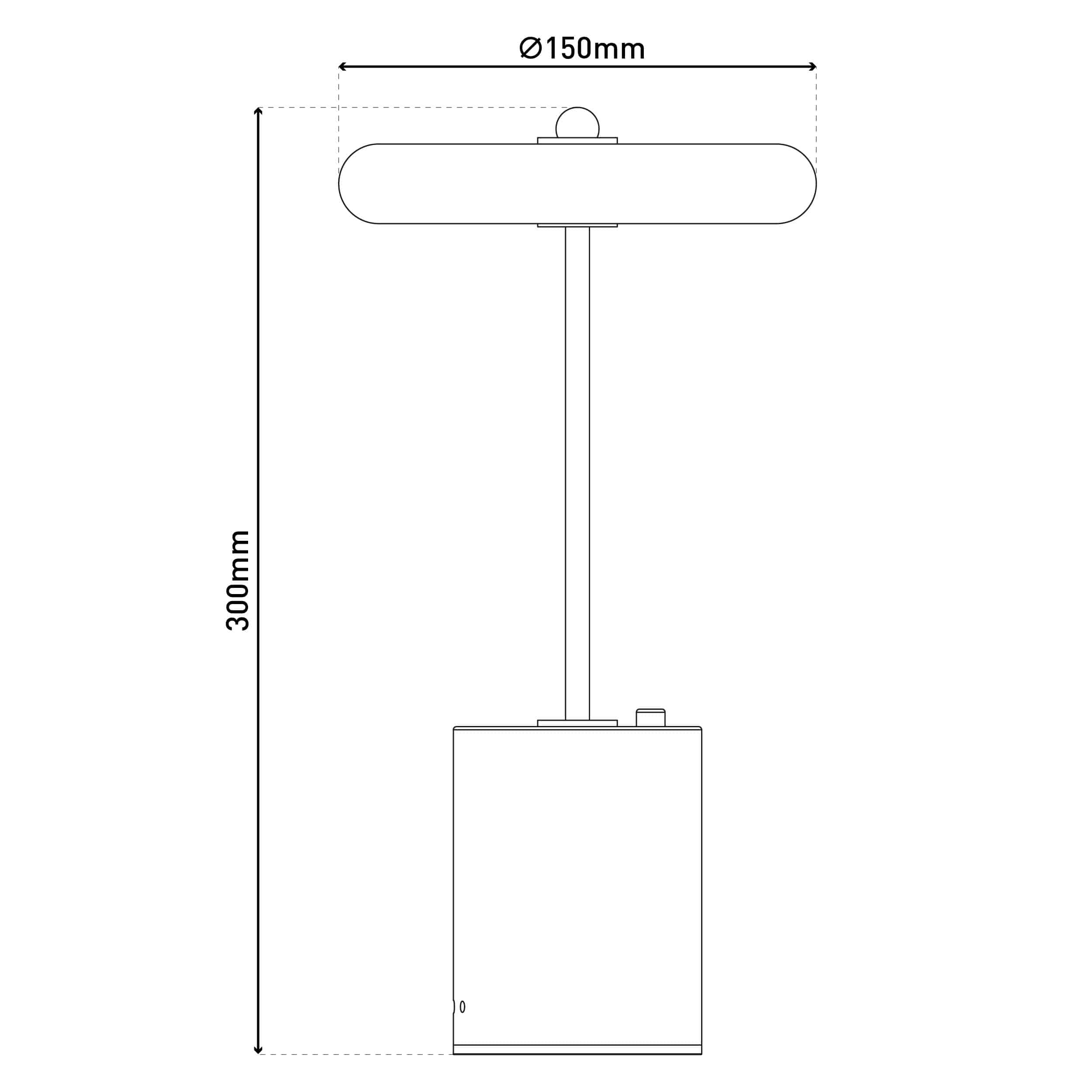 NÄVE LED-Tischleuchte 5306422, 1W, 70lm, 2900K, mit Akku, schwarz