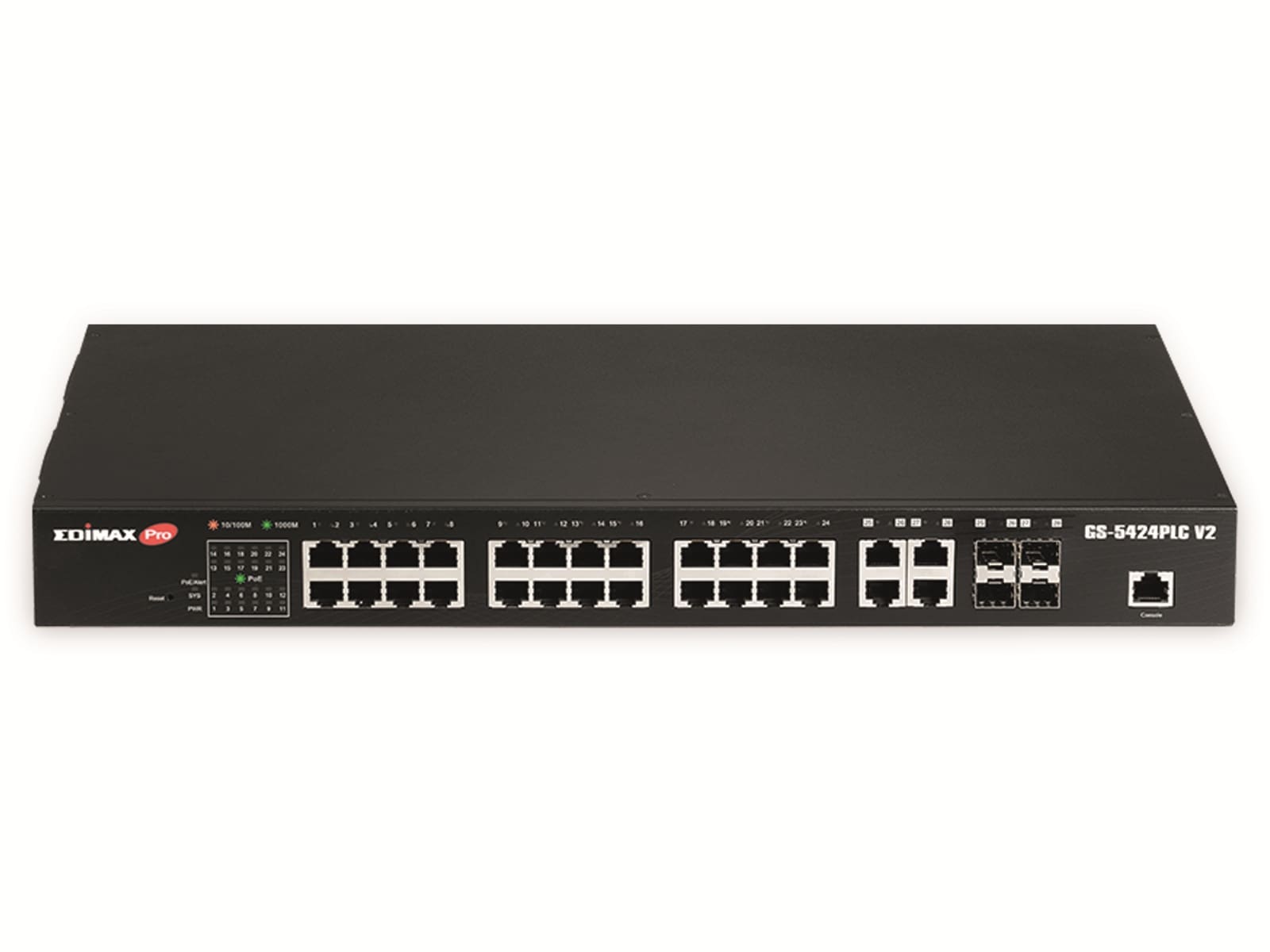 Edimax Gigabit-Switch GS-5424PLC V2, 24-port, Long-Range, 400W