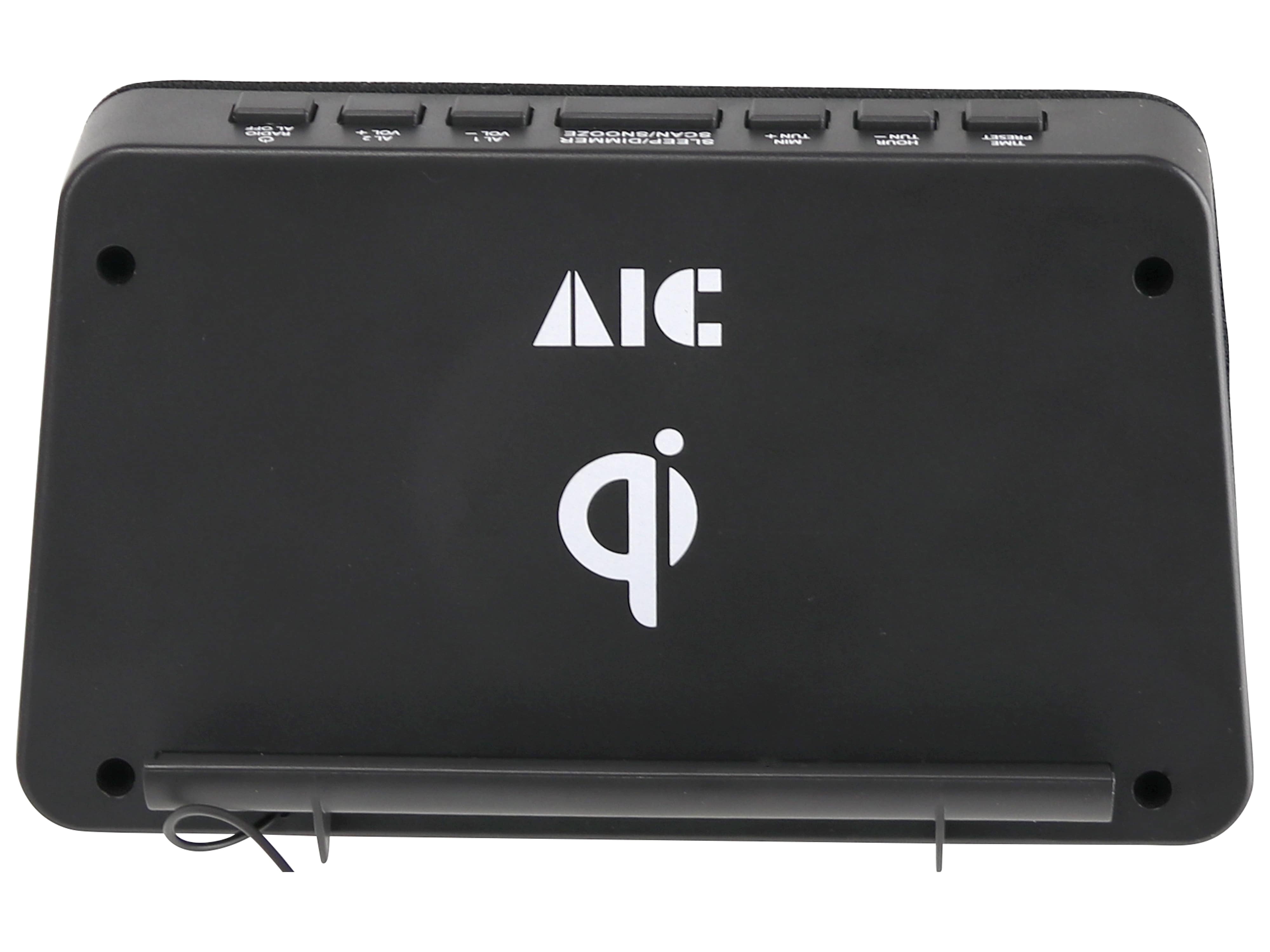 AIC Radiowecker WM3020i, mit QI-Charging-Funktion, schwarz