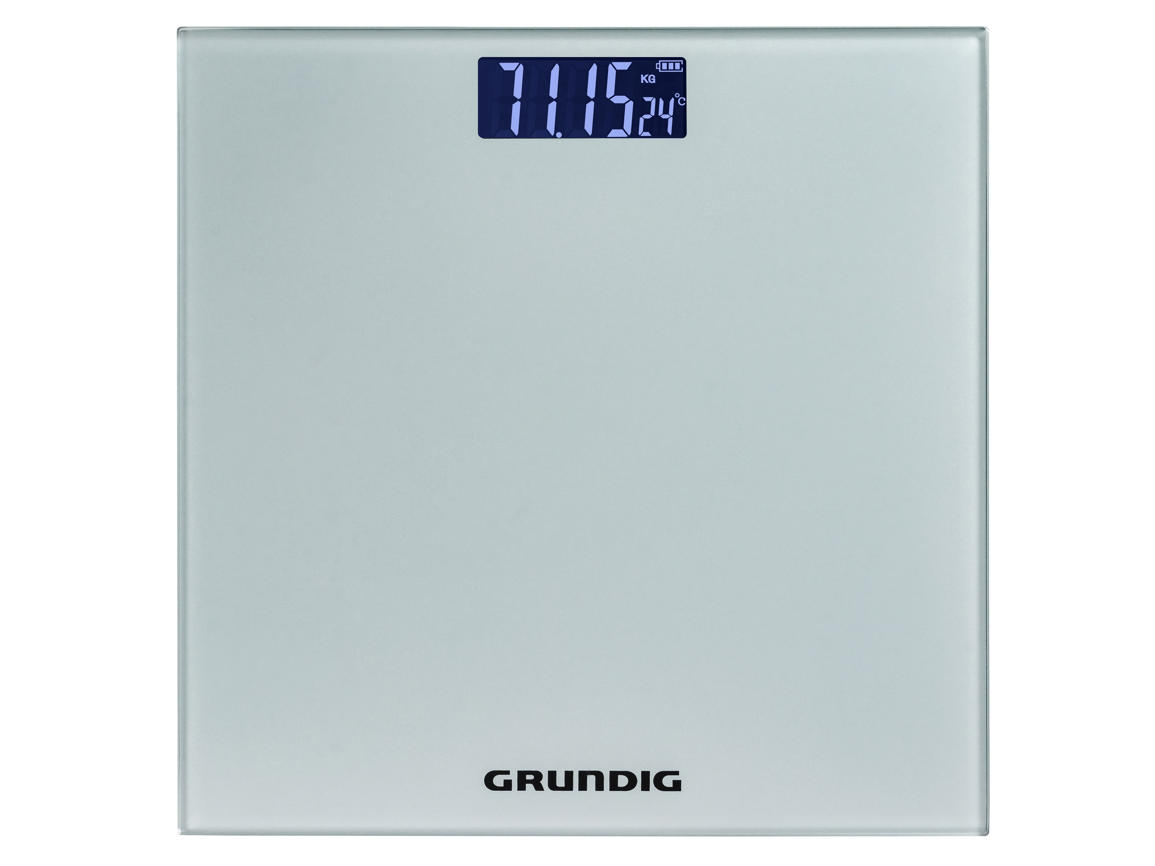 GRUNDIG Körperwaage, grau, 180kg 280x280 mm