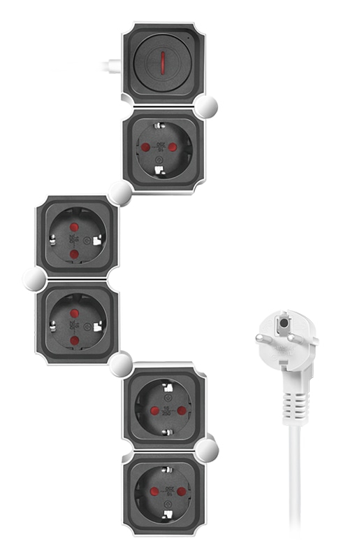 LOGILINK Steckdosenleiste LPS277, 5-fach, flexibel