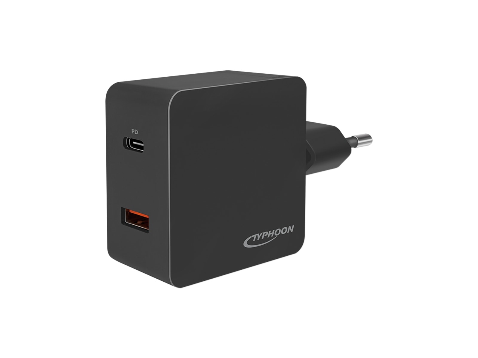 TYPHOON USB-Lader TM044, 2-fach, 1x USB-C PD, 1x USB-A QC, 18 W, B-Ware