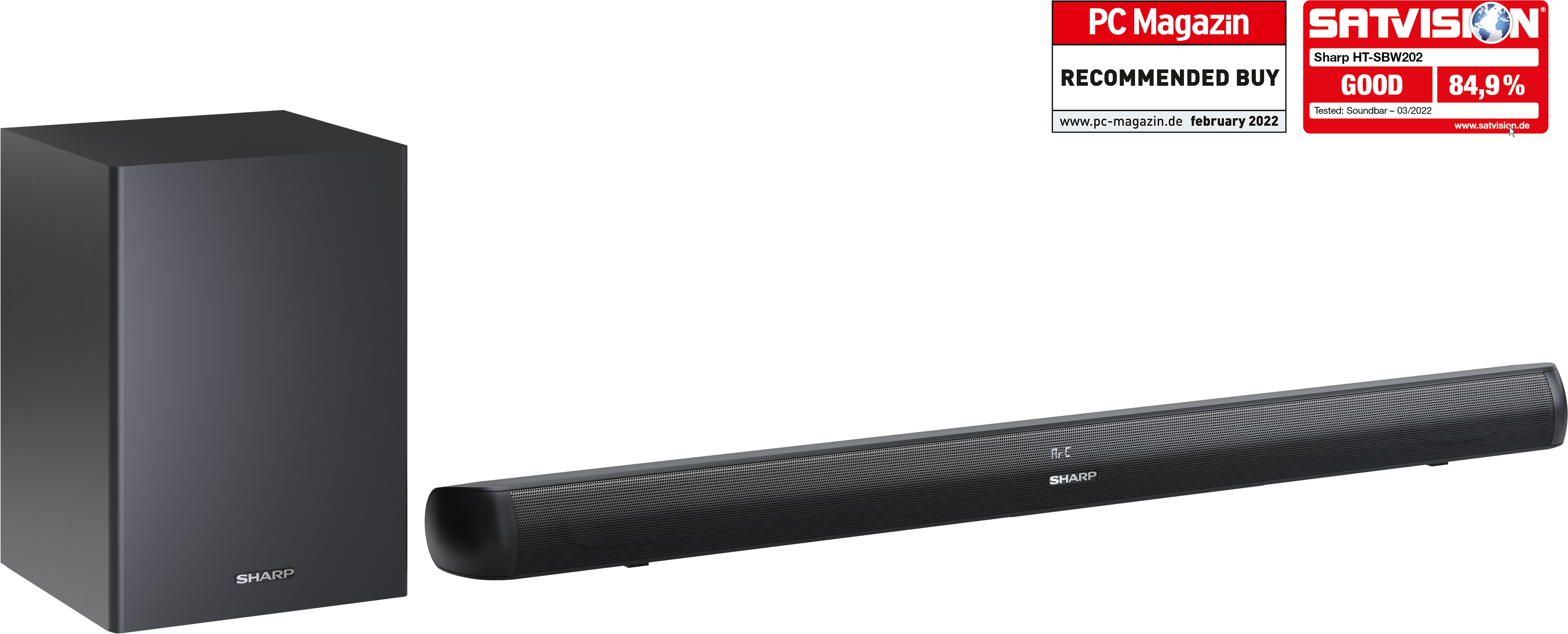 SHARP Soundbar-System HT-SBW202, Subwoofer, Bluetooth, HDMI, 200 W