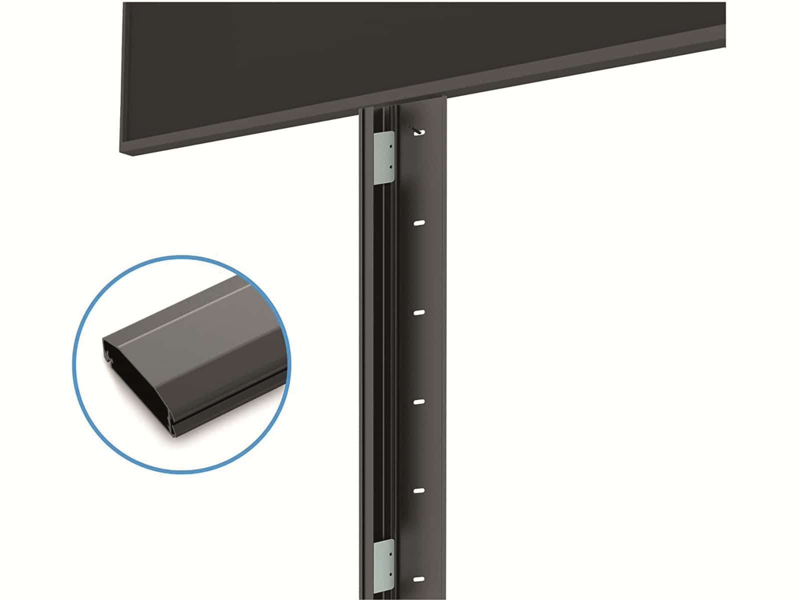 PUREMOUNTS Kabelkanal PM-CCA-050B, 50 cm, Aluminium, schwarz