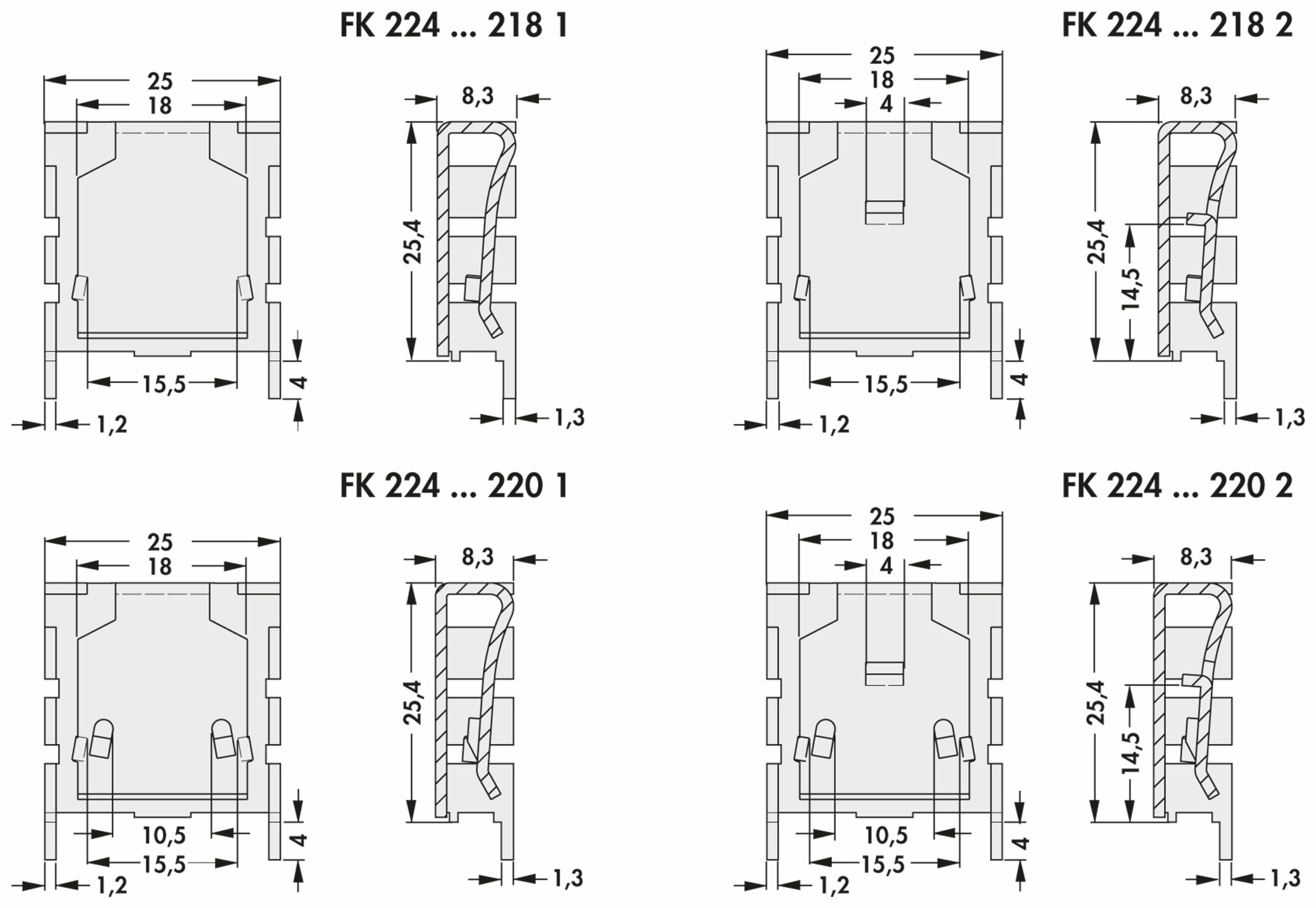 FISCHER ELEKTRONIK Kühlkörper, FK 224 MI 218-1, Fingerkühlkörper, schwarz, Aluminium