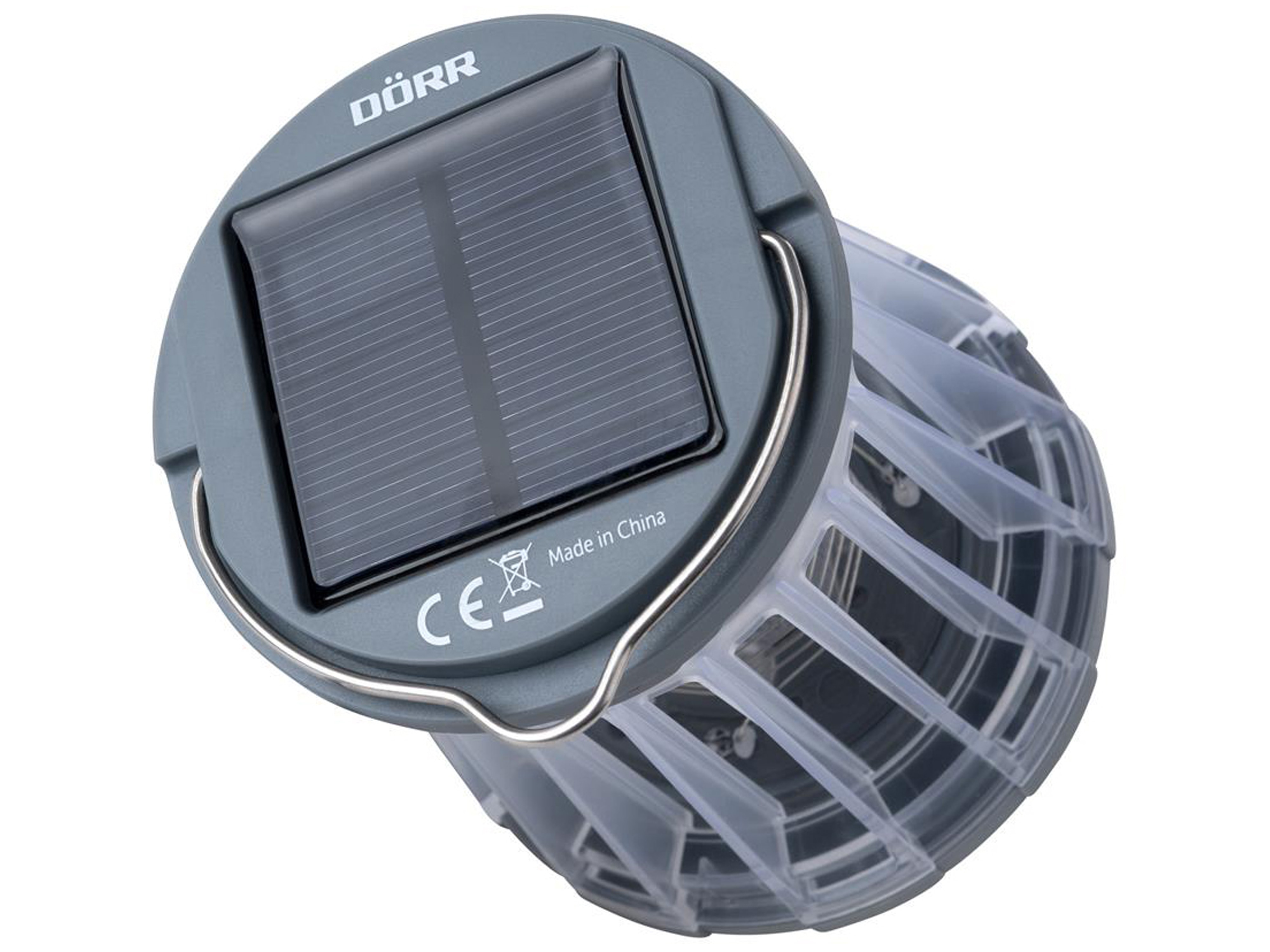 DÖRR Solar LED-Campinglampe, Anti-Moskito, 6500 K, hellgrau