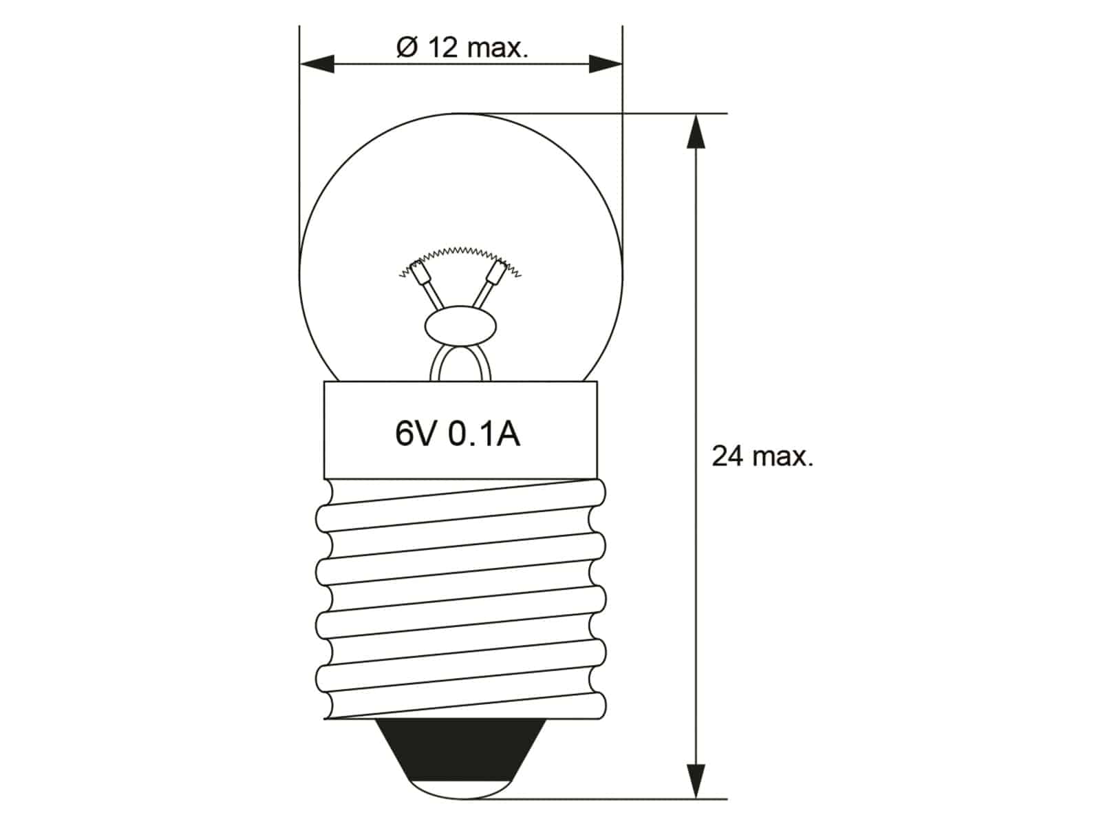 GOOBAY Taschenlampenbirne, 9579, G11 Kugel, E10, 6 V, 0.6 W