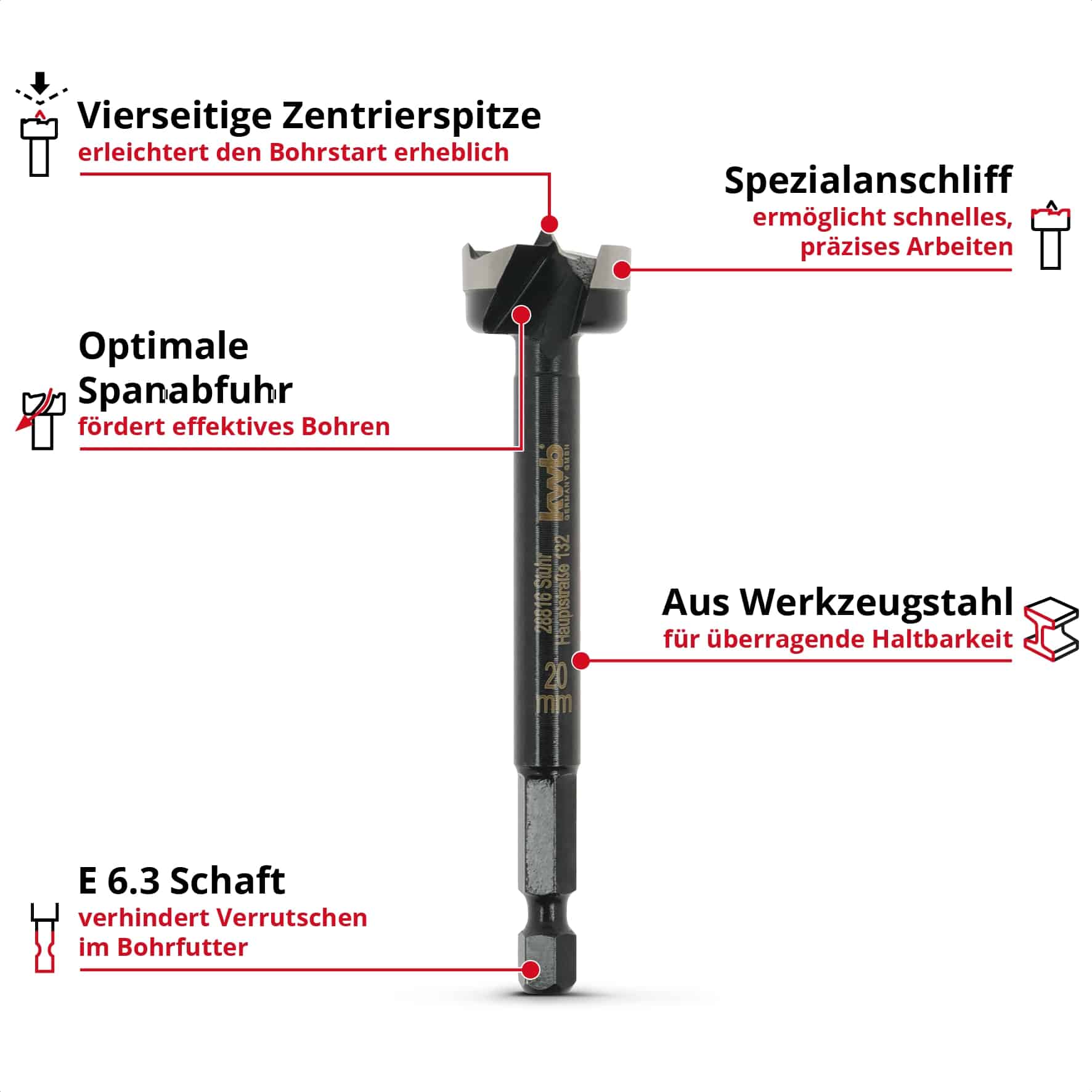 KWB Forstnerbohrer, 706420, 20 mm