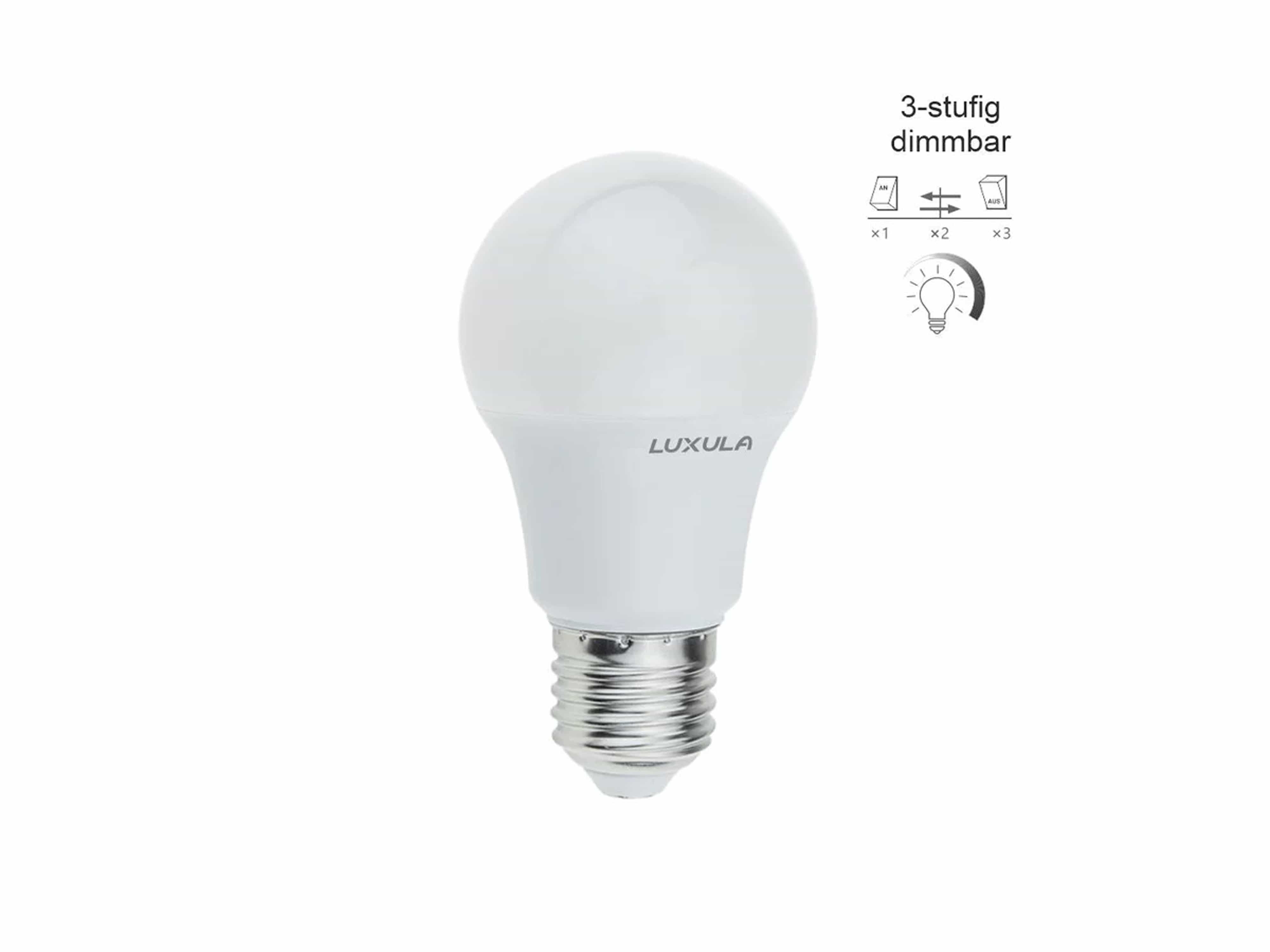 LUXULA LED-Lampe, Tropfenform, dimmbar, E27, EEK: F, 10W, 900lm, 2700K