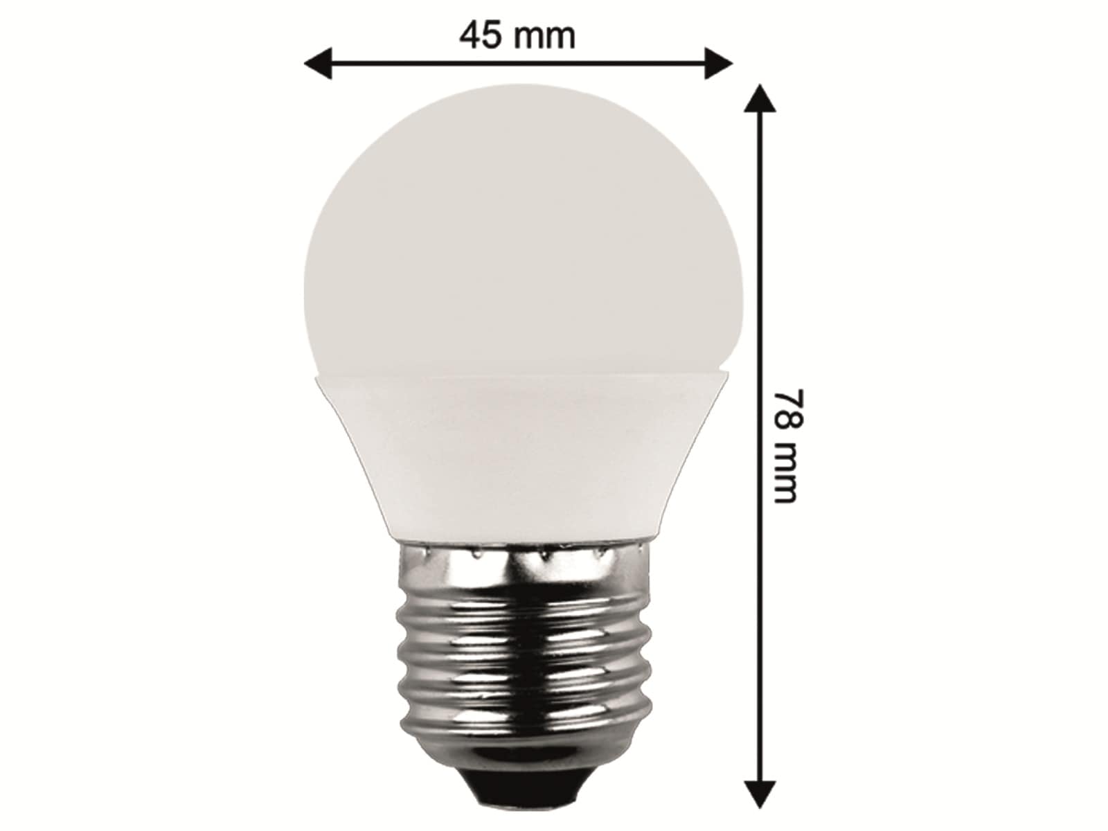 BLULAXA LED-Lampe 49136 Mini Globe, E27, EEK: F, 5 W, 470 lm, 4000 K