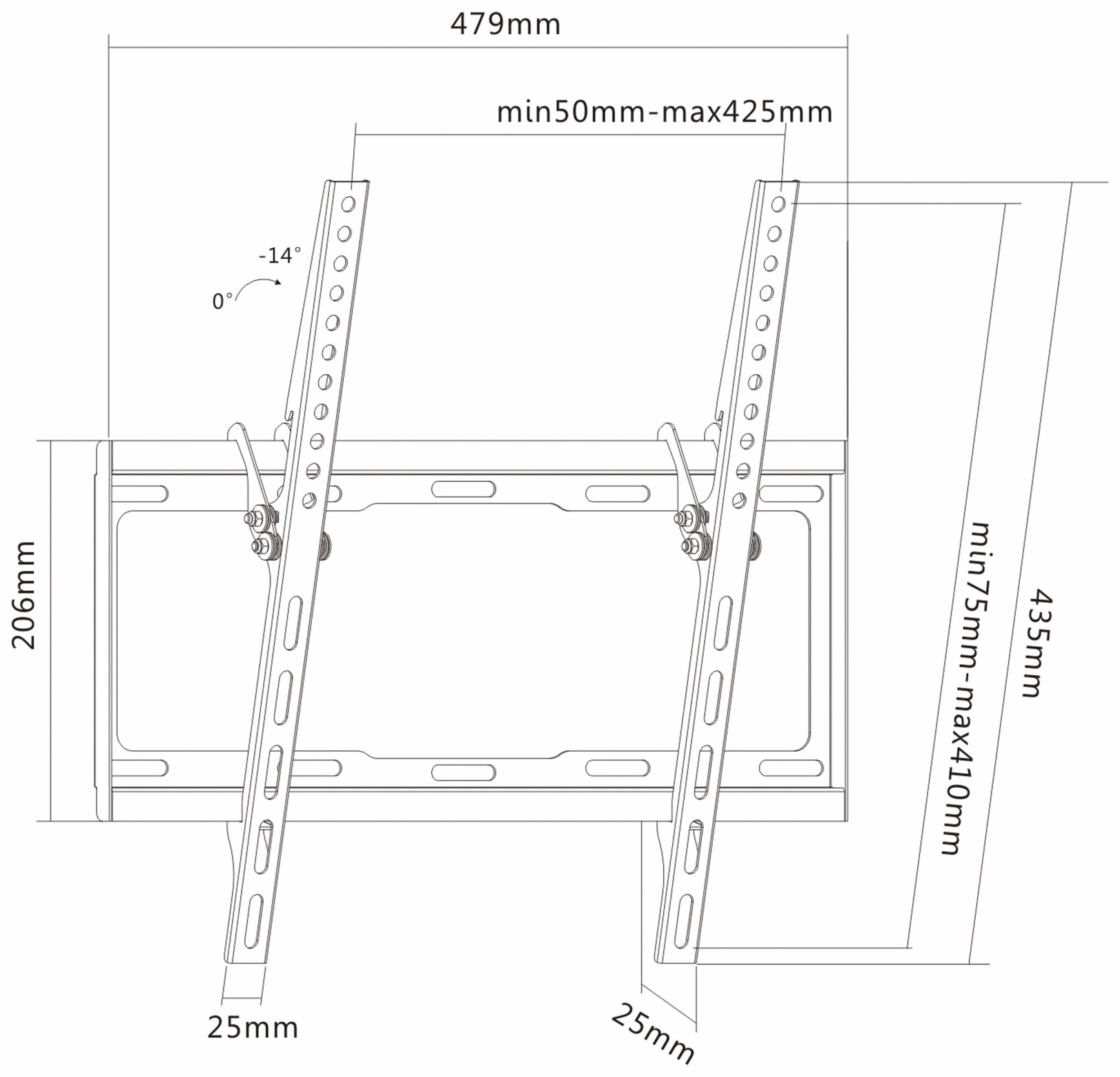 PUREMOUNTS TV-Wandhalter PM-BT400, VESA 400x400mm